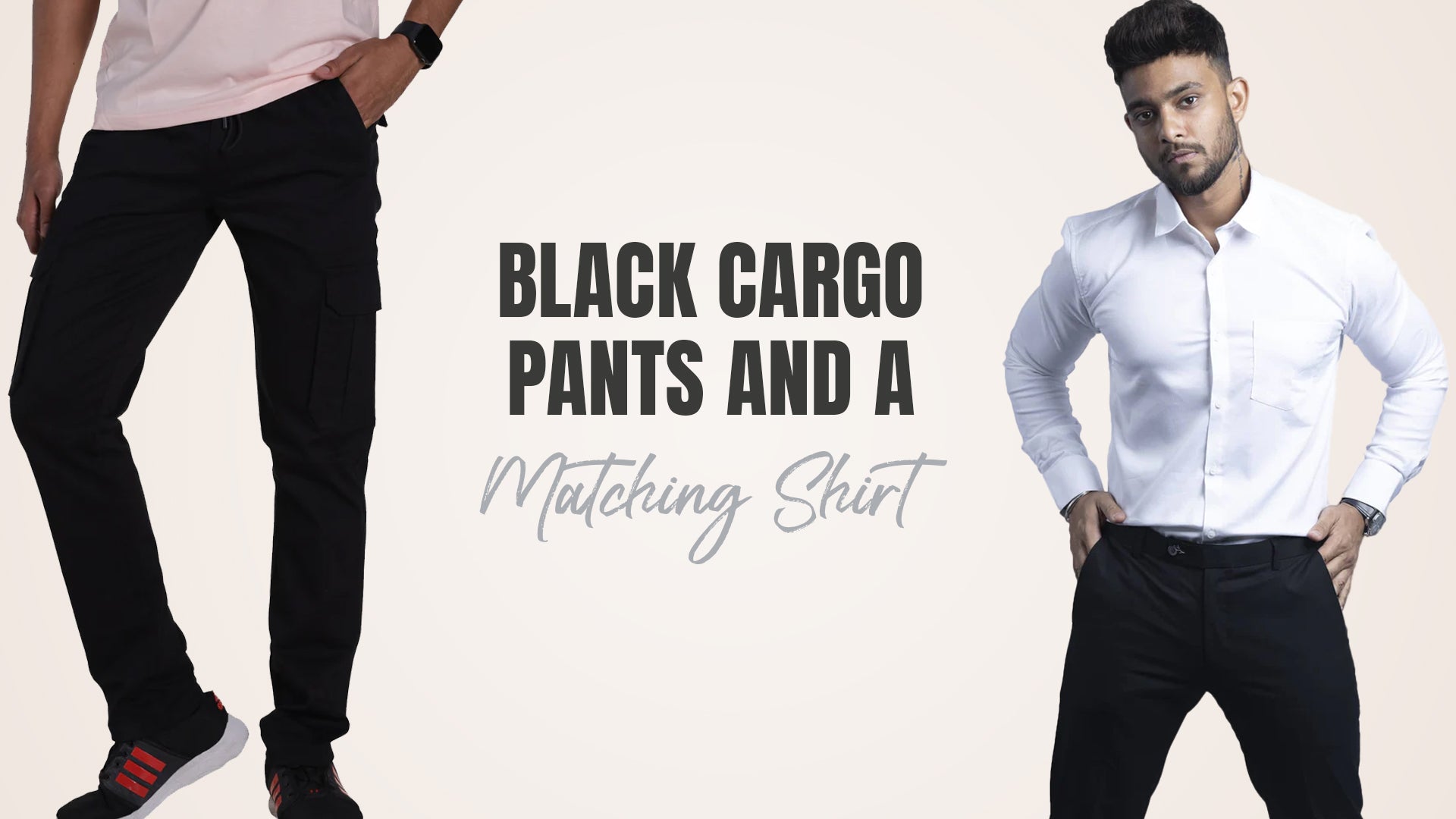Men's Formal Black Pant Shirt Combo