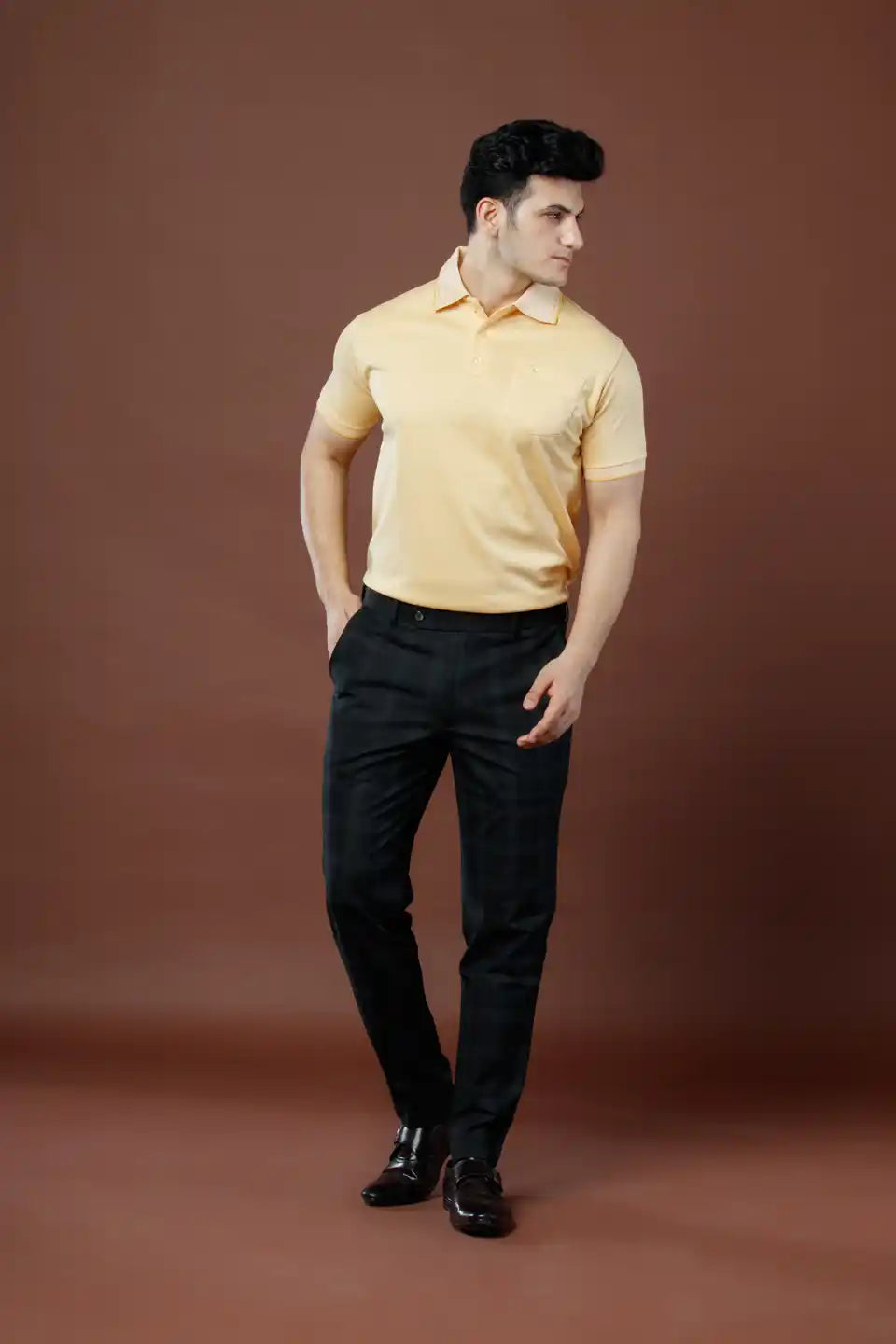 Men’s premium Blackout Soho Checks Flexiwaist Pants - Lifestyle view