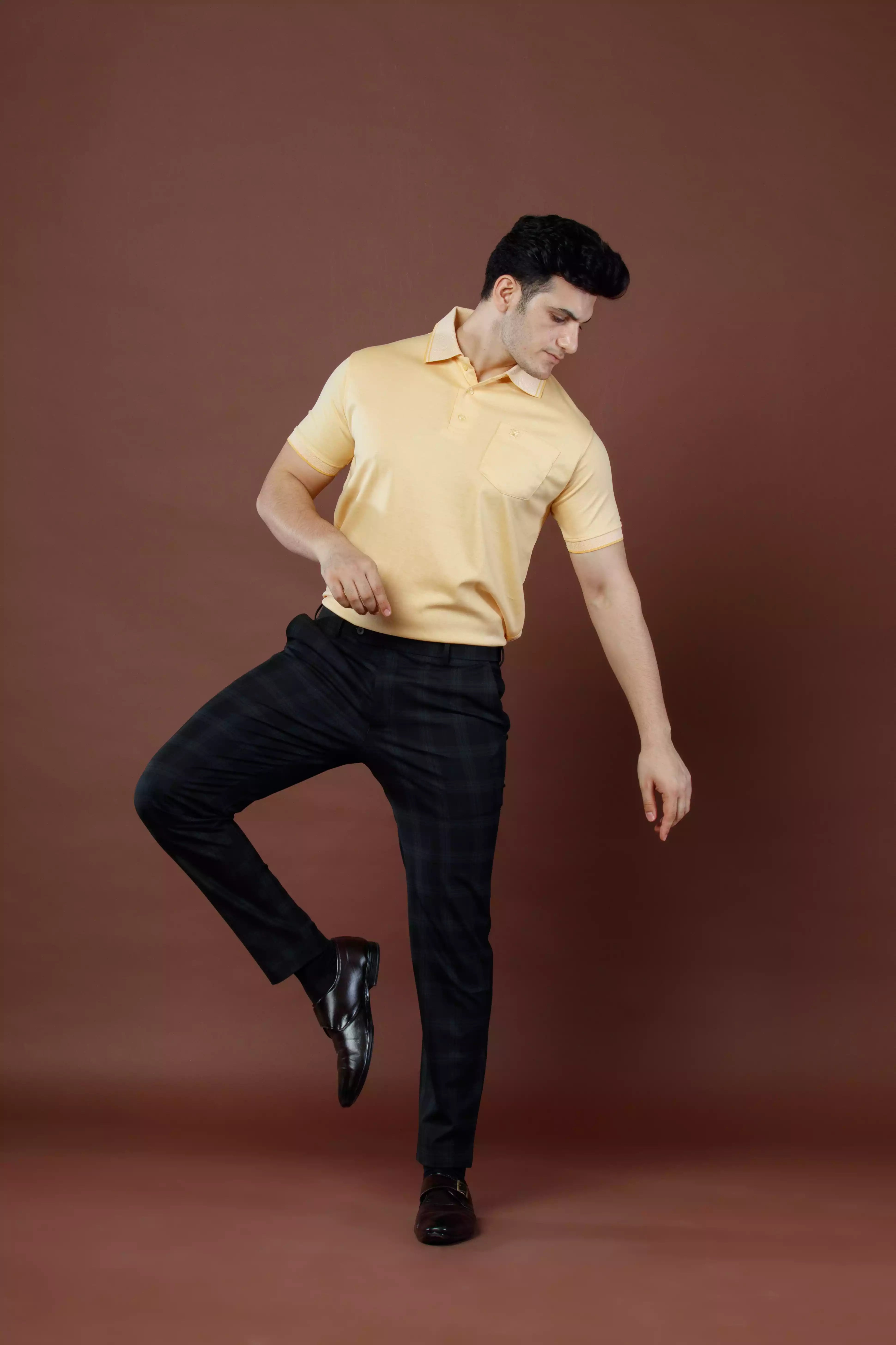 Men’s premium Blackout Soho Checks Flexiwaist Pants - Lifestyle view