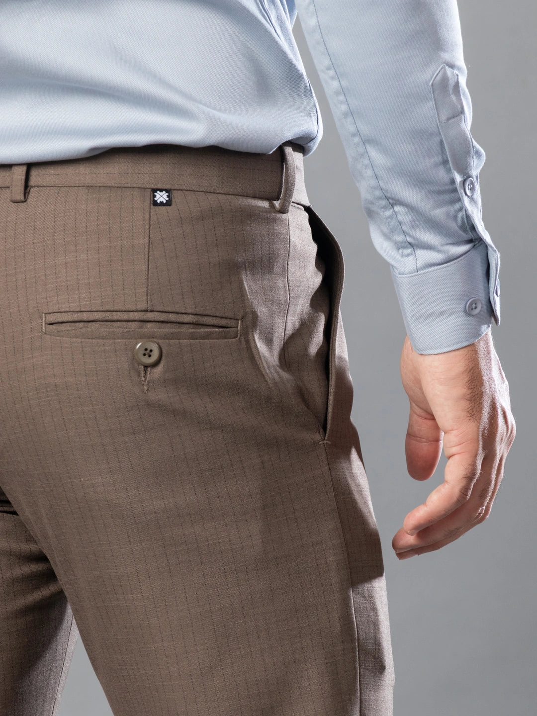Earthy Fine Lining Bootcut Pant For Men