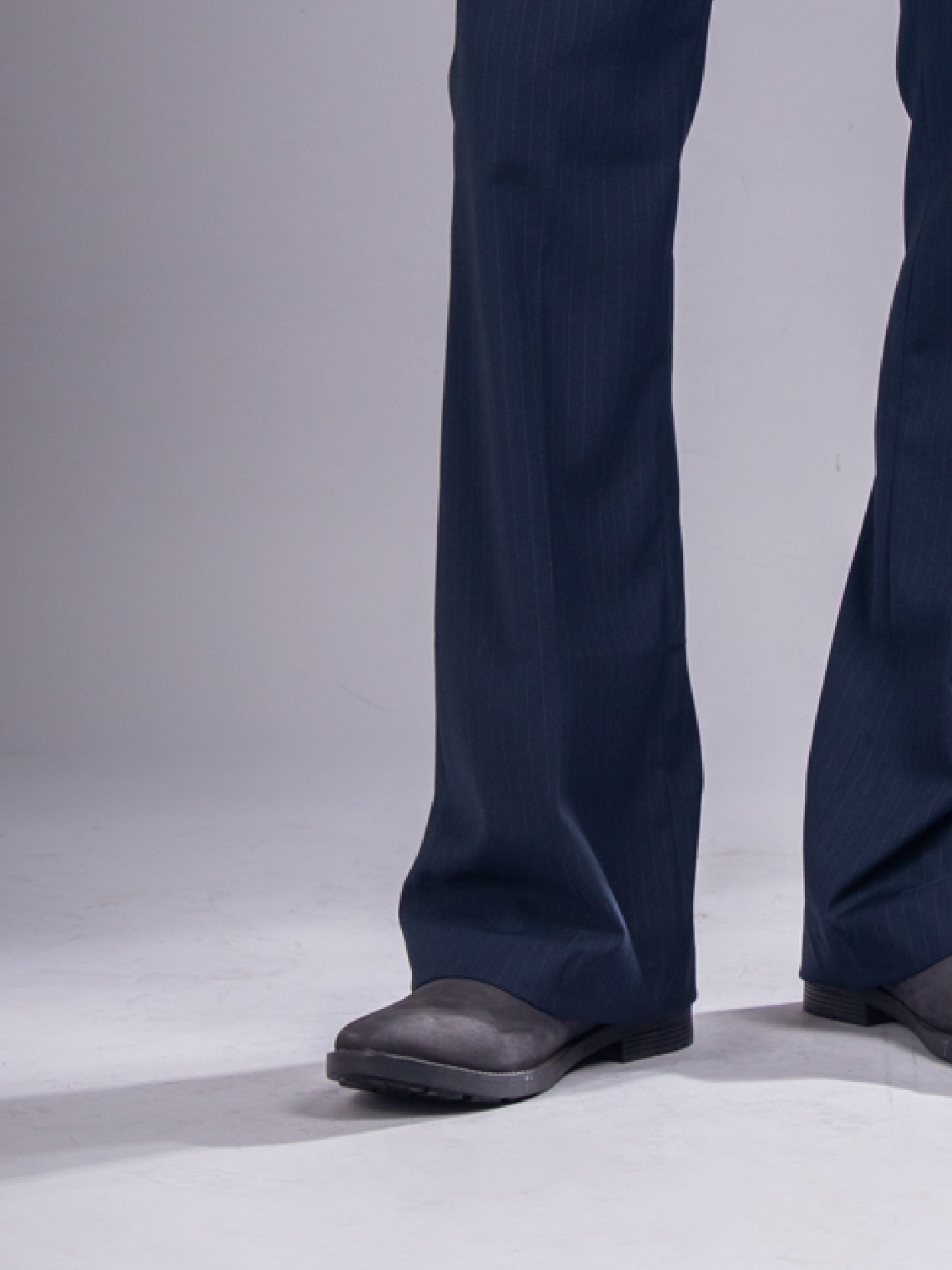Men’s premium Midnight_Blue Urban Stripe Bootcut Flexiwaist Pant - Close view