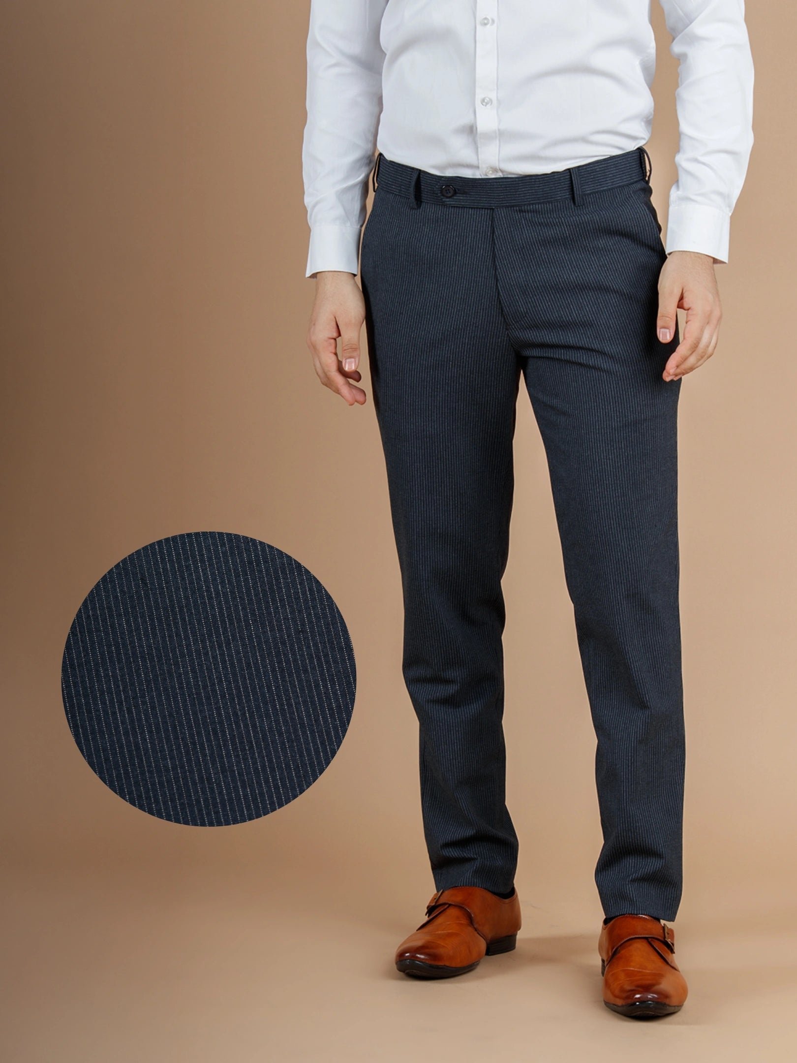 Men’s premium Blueberry Stripe Flexiwaist Pants - Fabric view