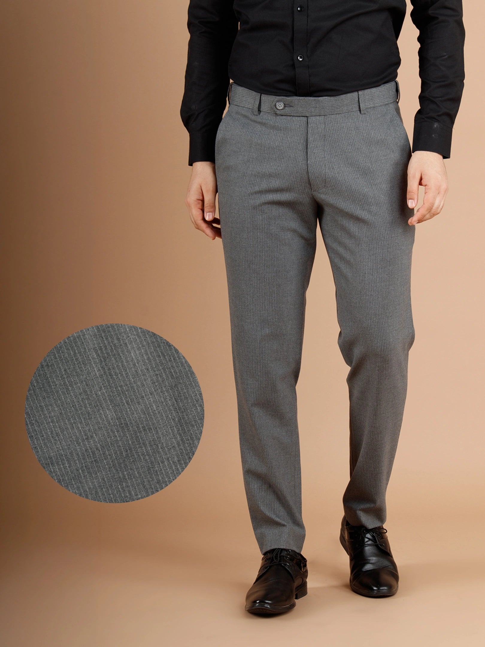 Men’s premium Oyster Stripe Flexiwaist Pants - Fabric view