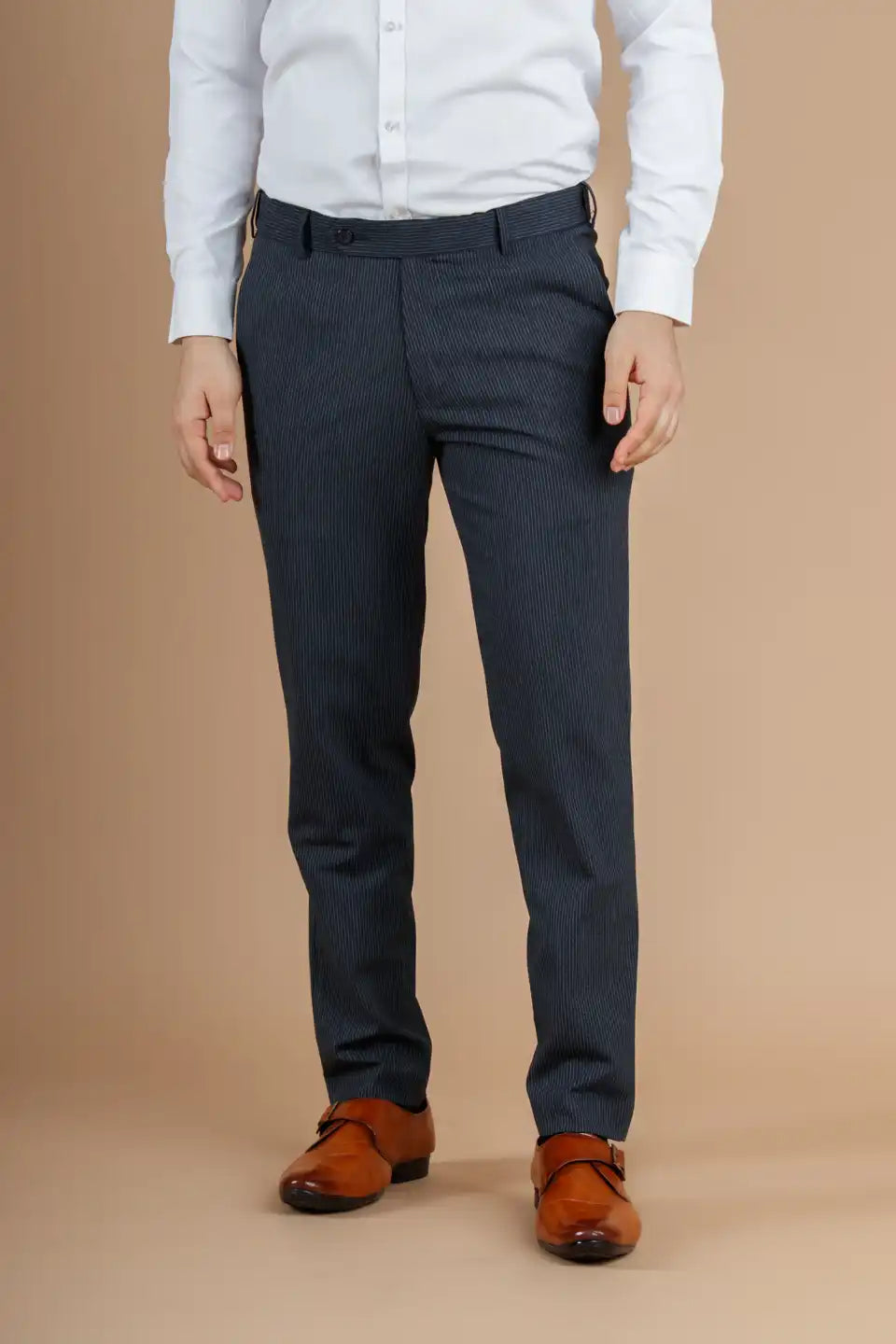 Men’s premium Blueberry Stripe Flexiwaist Pants - Front view