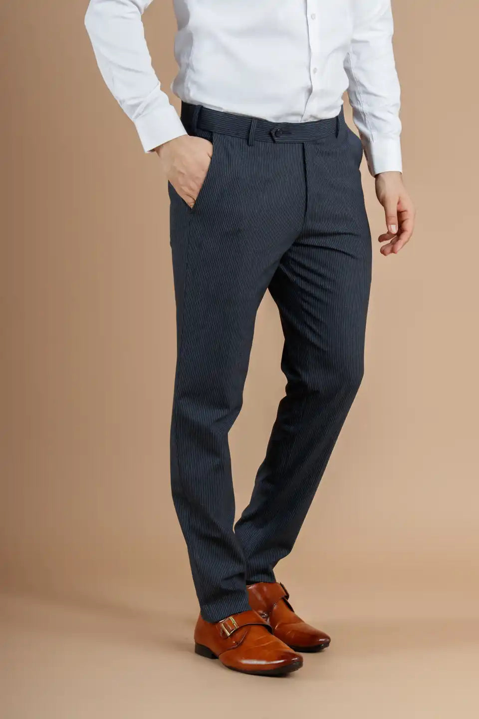 Men’s premium Blueberry Stripe Flexiwaist Pants - Side view