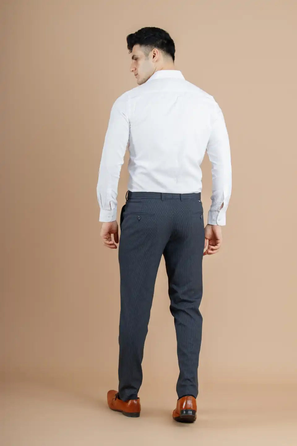 Men’s premium Blueberry Stripe Flexiwaist Pants - Back view