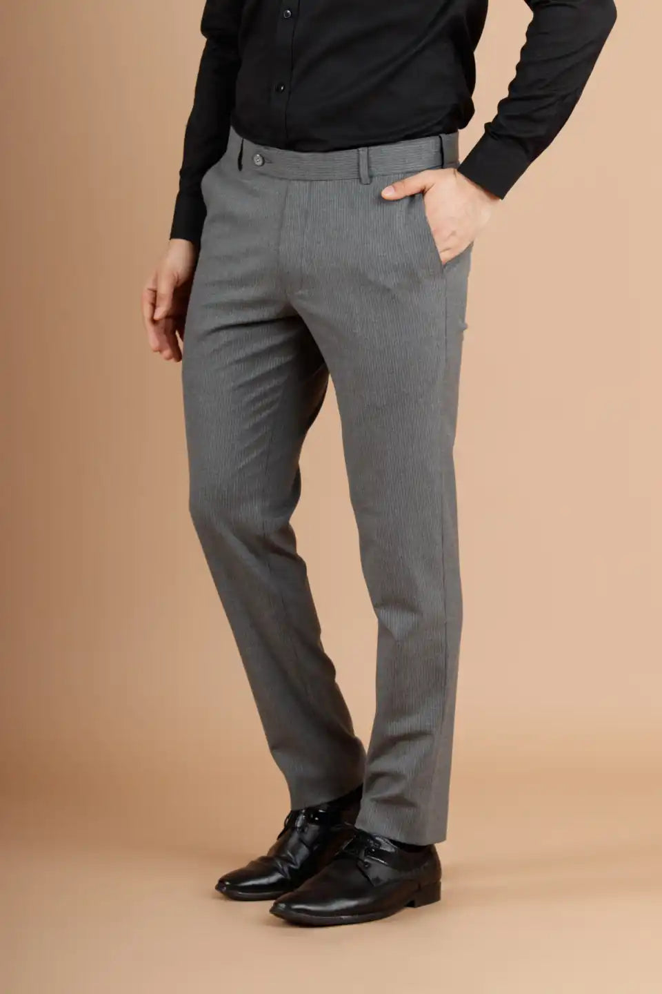 Men’s premium Oyster Stripe Flexiwaist Pants - Side view