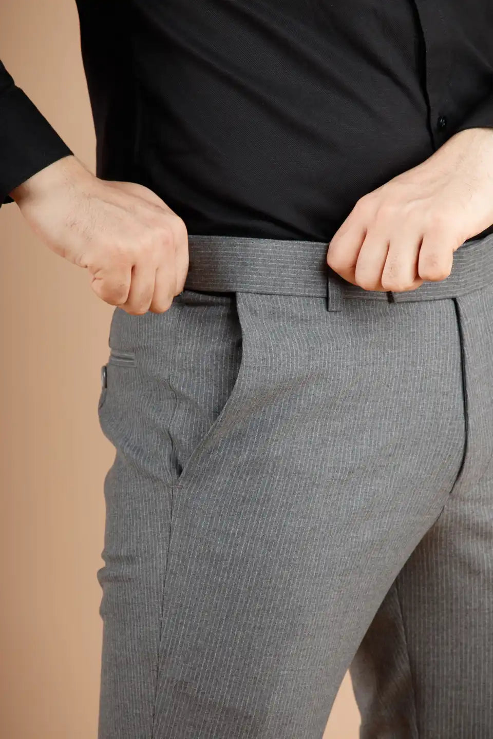 Men’s premium Oyster Stripe Flexiwaist Pants - Side view