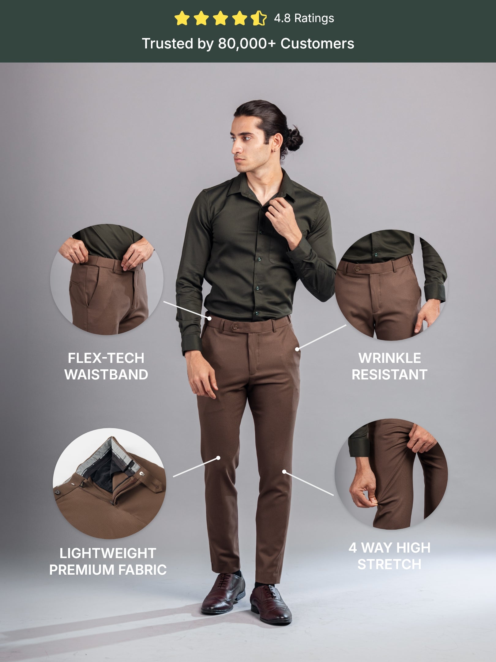 Gazelle Warp Checks Flexiwaist Pants