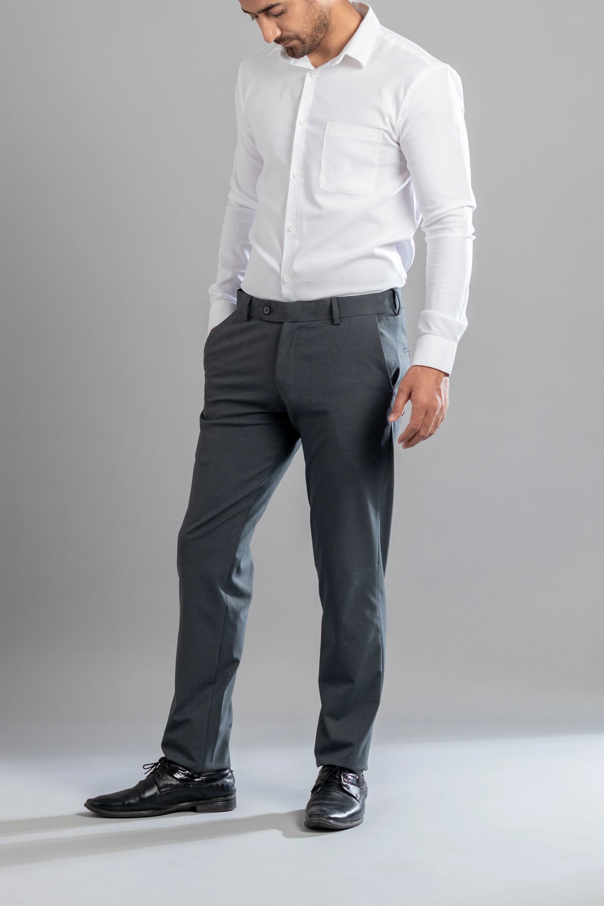 Iron Melange Flexiwaist Pants - Straight Fit