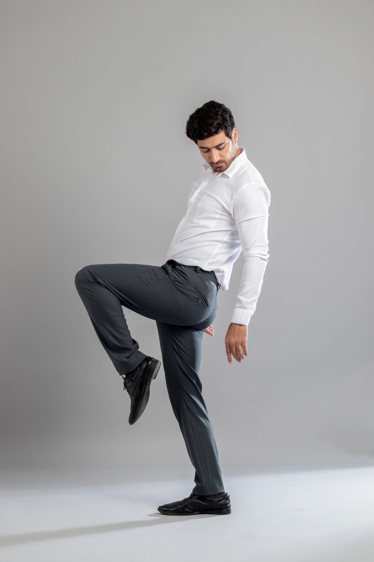 Iron Melange Flexiwaist Pants - Straight Fit