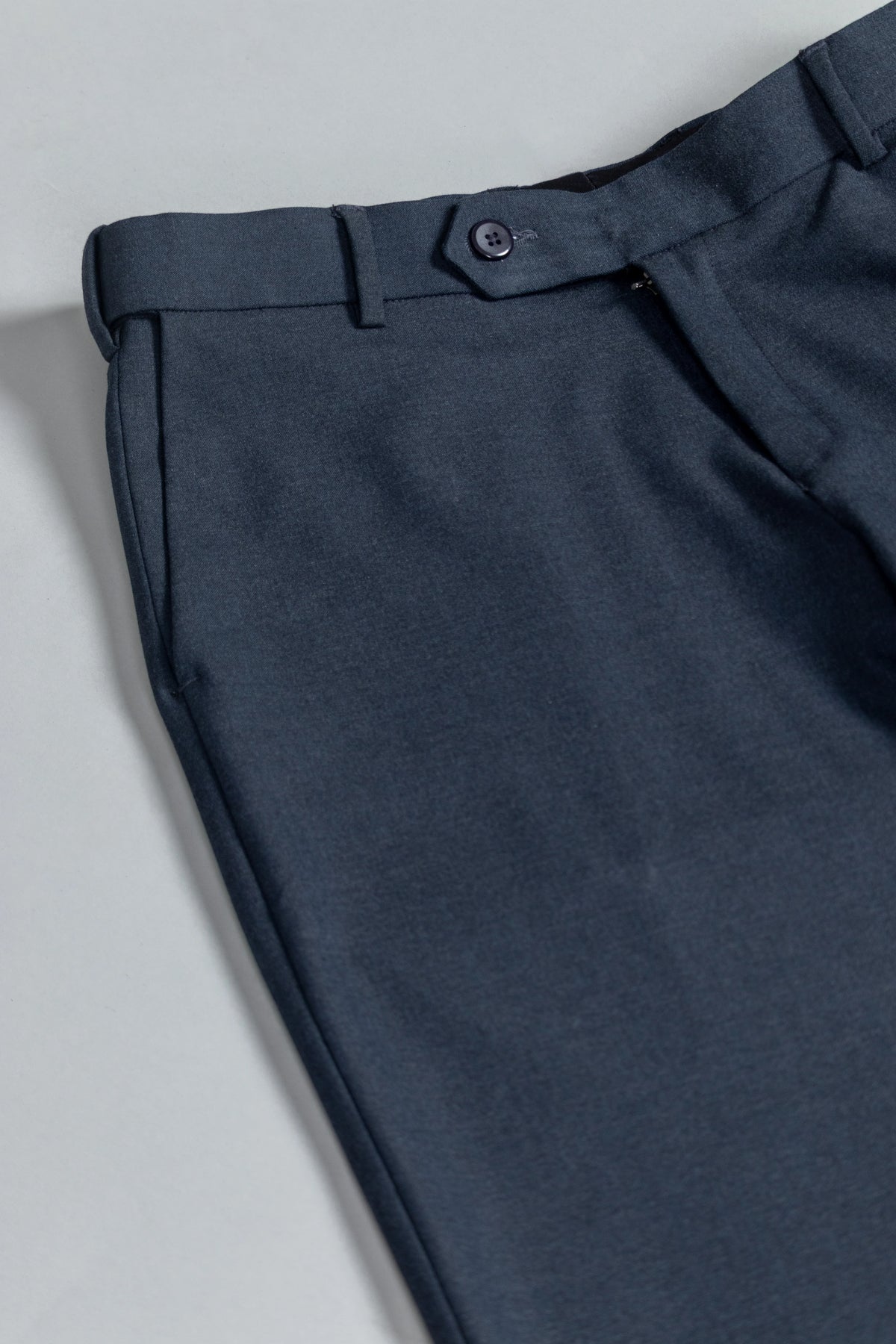 Navy Melange Flexiwaist Straight Fit Plus Size Pants