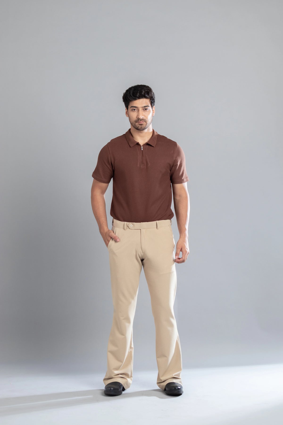 Peanut SeerSucker Lining Bootcut Pants