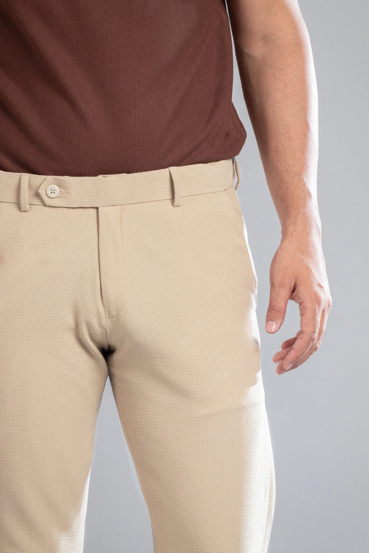 Peanut SeerSucker Lining Bootcut Pants