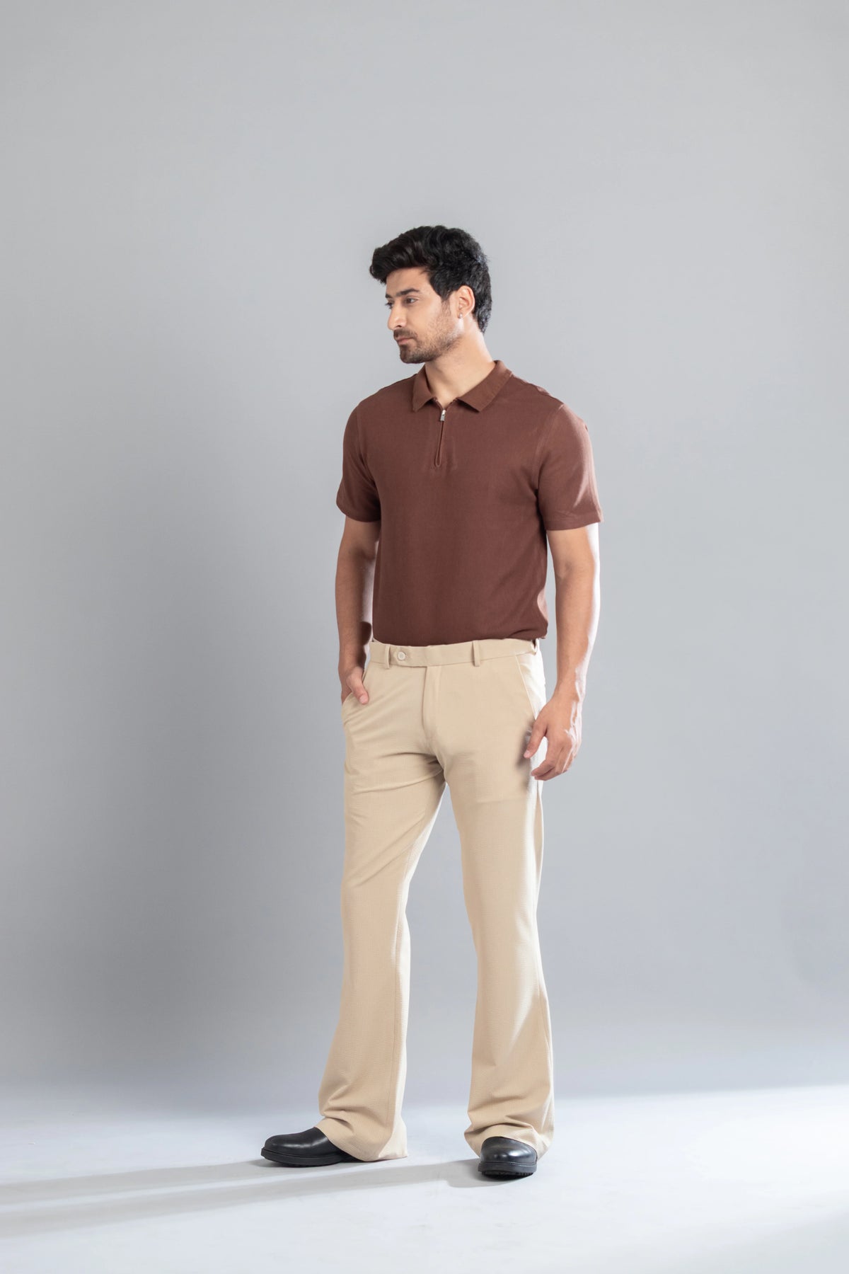 Peanut SeerSucker Lining Bootcut Pants