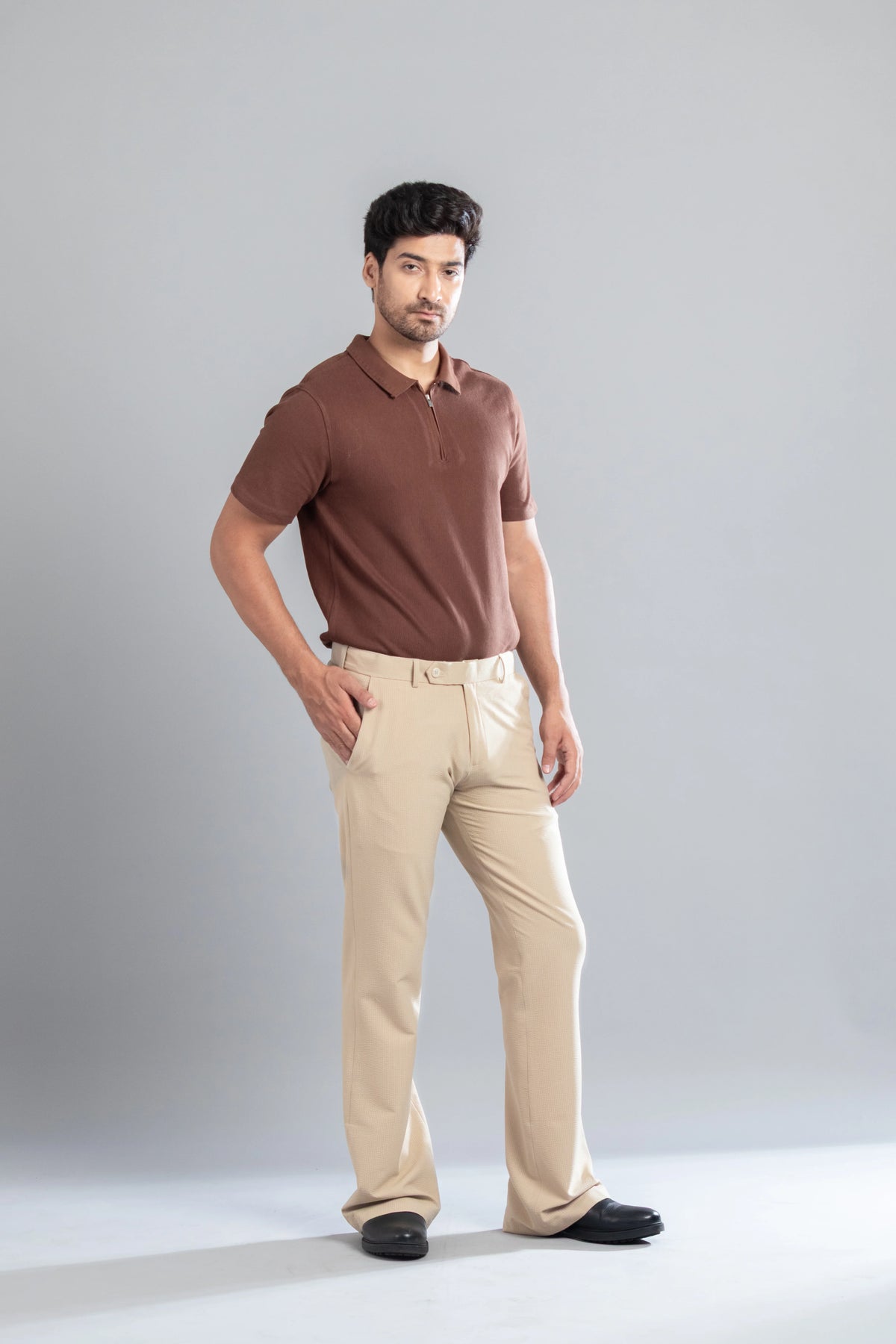 Peanut SeerSucker Lining Bootcut Pants