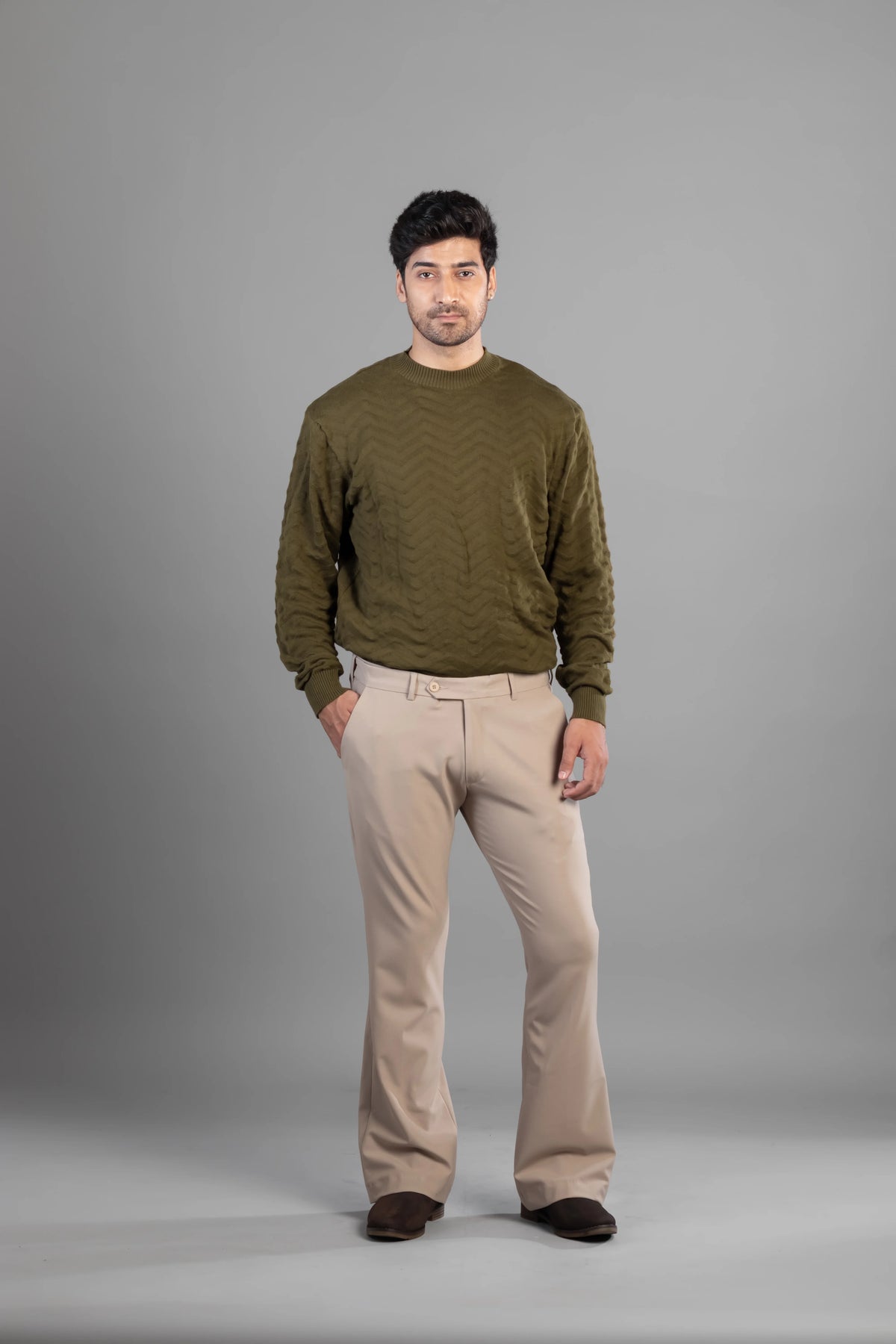 Khaki Bootcut Flexiwaist Pant
