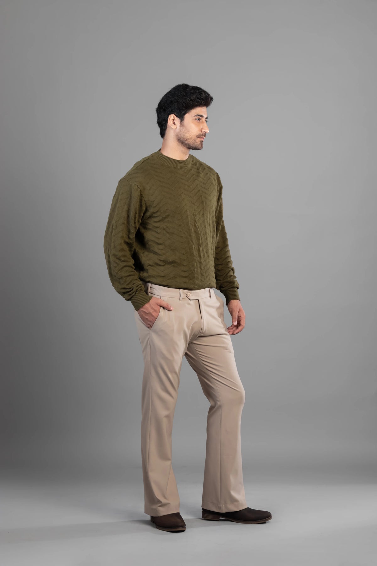 Khaki Bootcut Flexiwaist Pant
