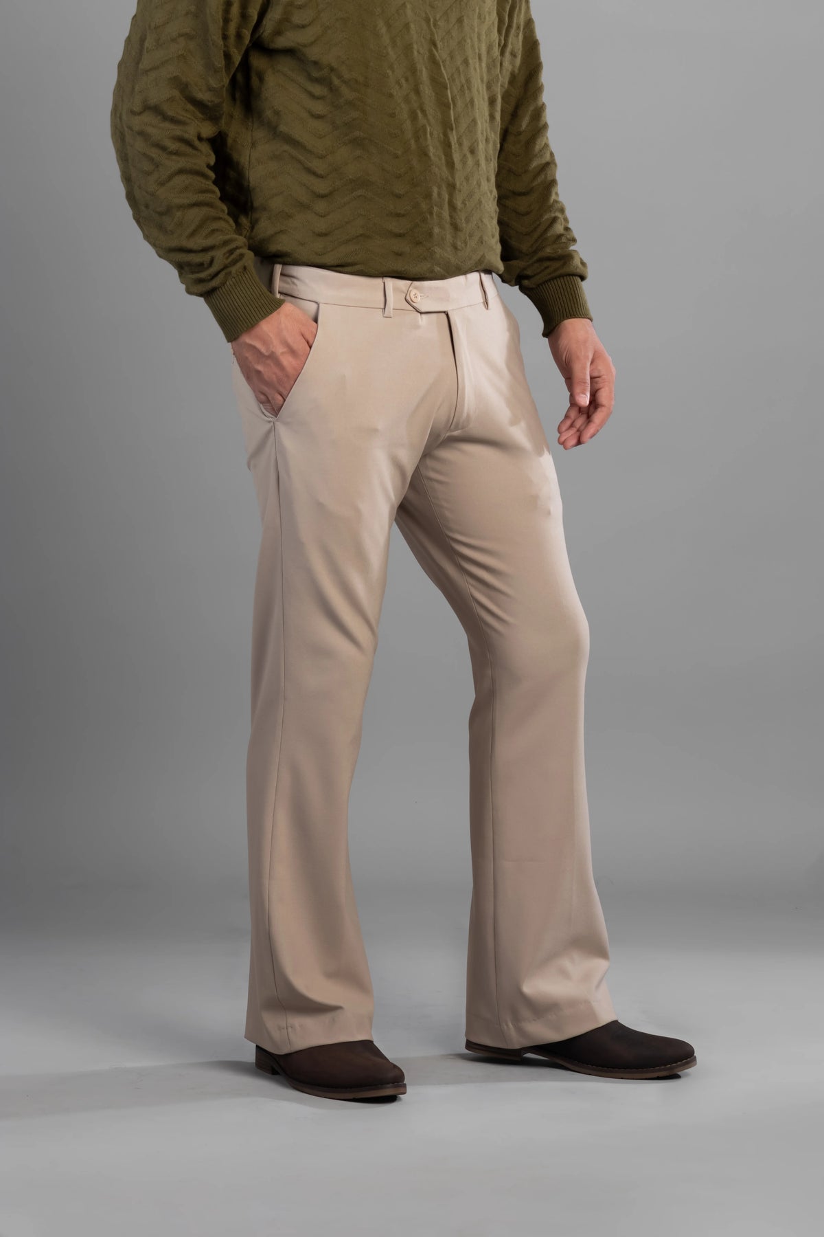 Khaki Bootcut Flexiwaist Pant