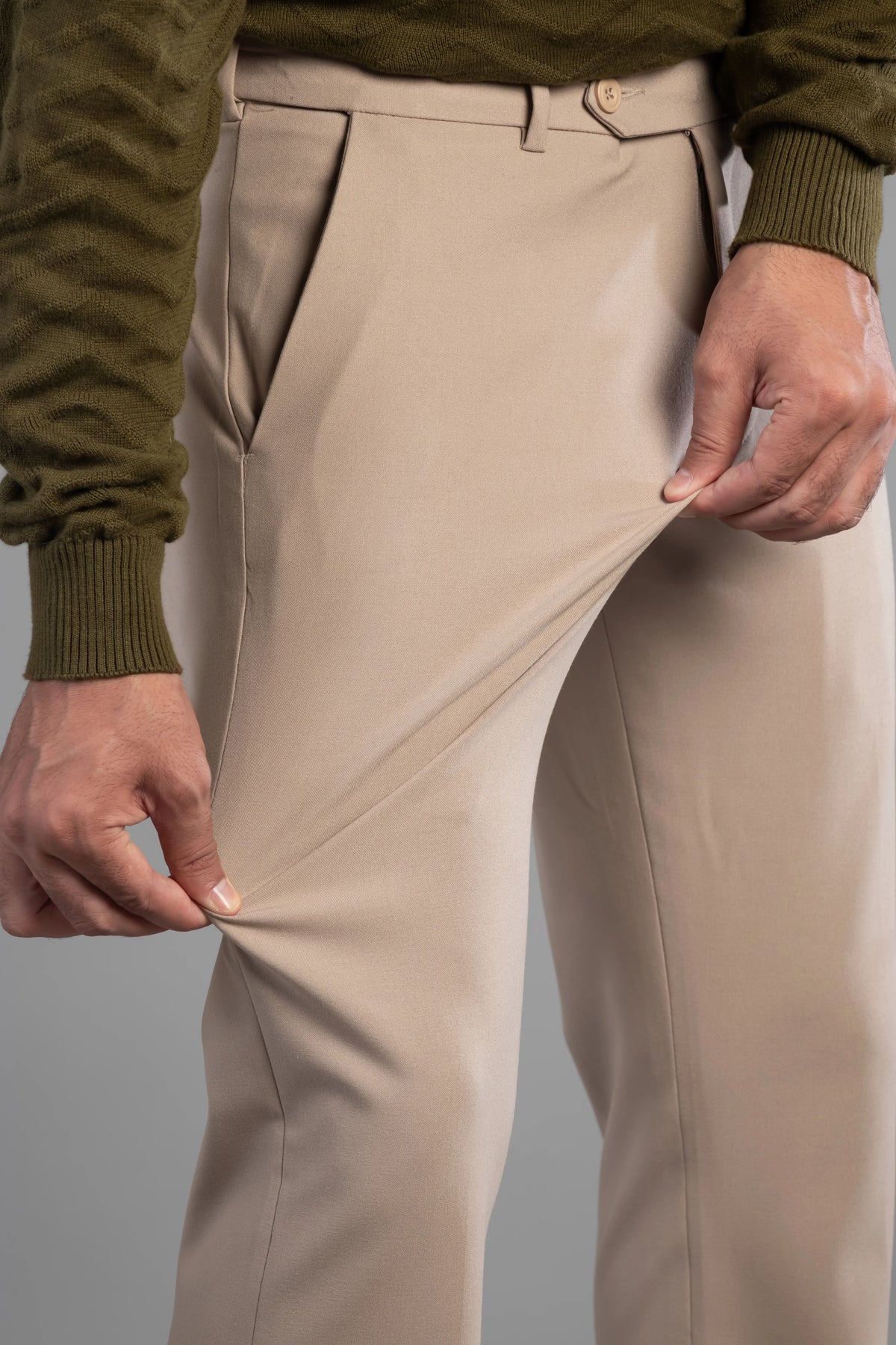 Khaki Bootcut Flexiwaist Pant