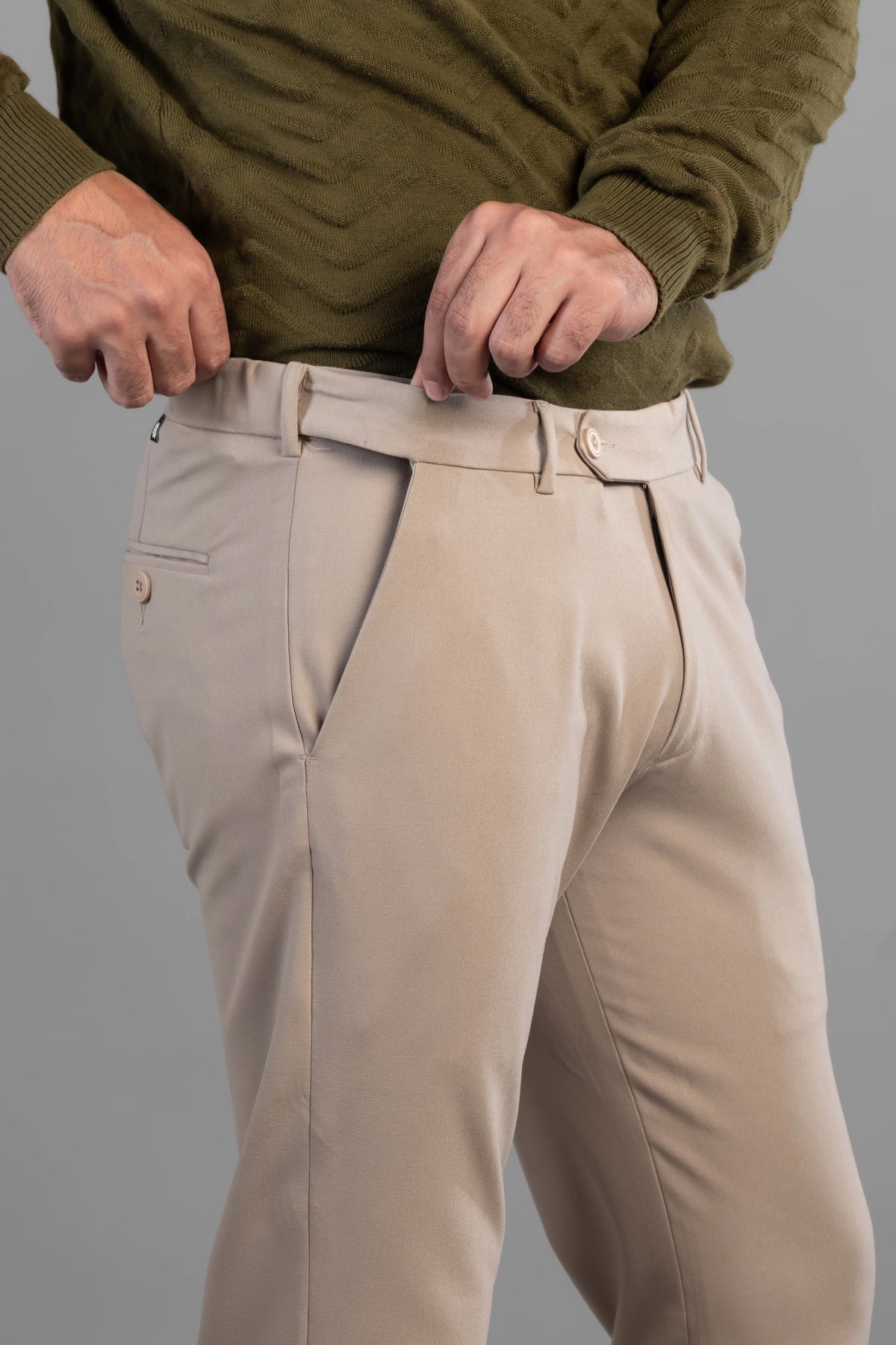 Khaki Bootcut Flexiwaist Pant