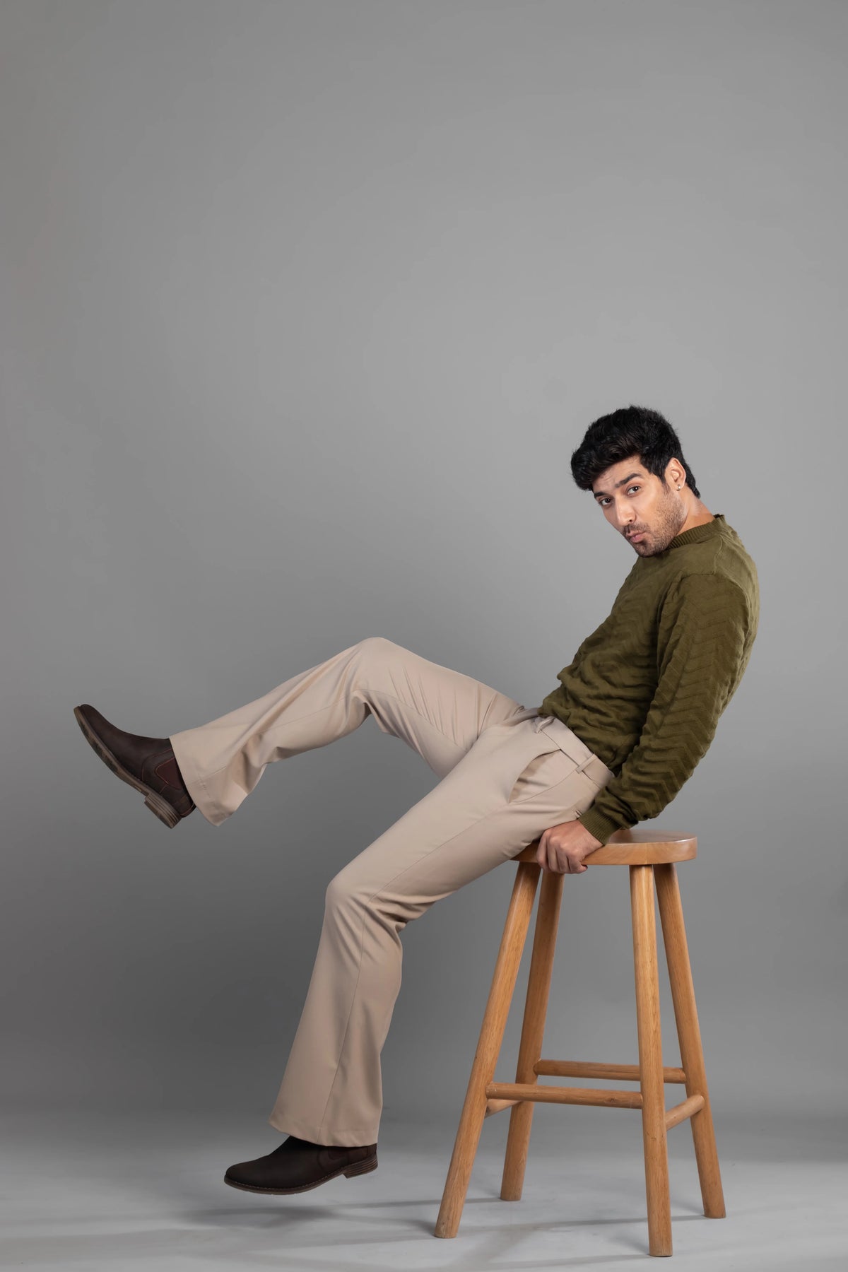 Khaki Bootcut Flexiwaist Pant
