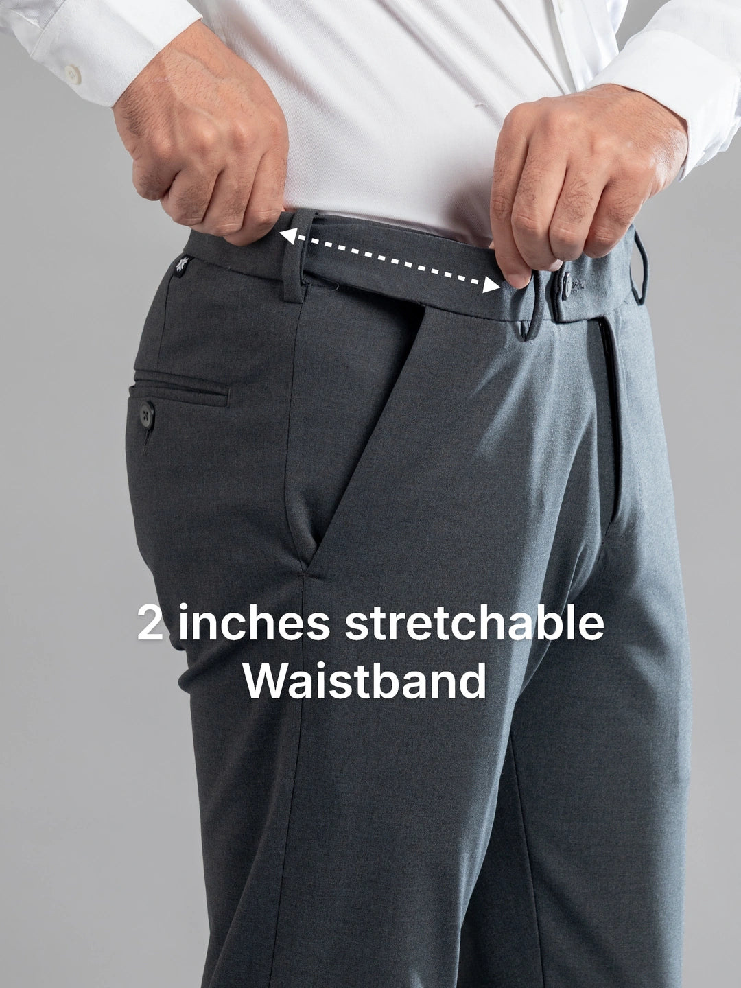 Iron Melange Flexiwaist Pants - Straight Fit