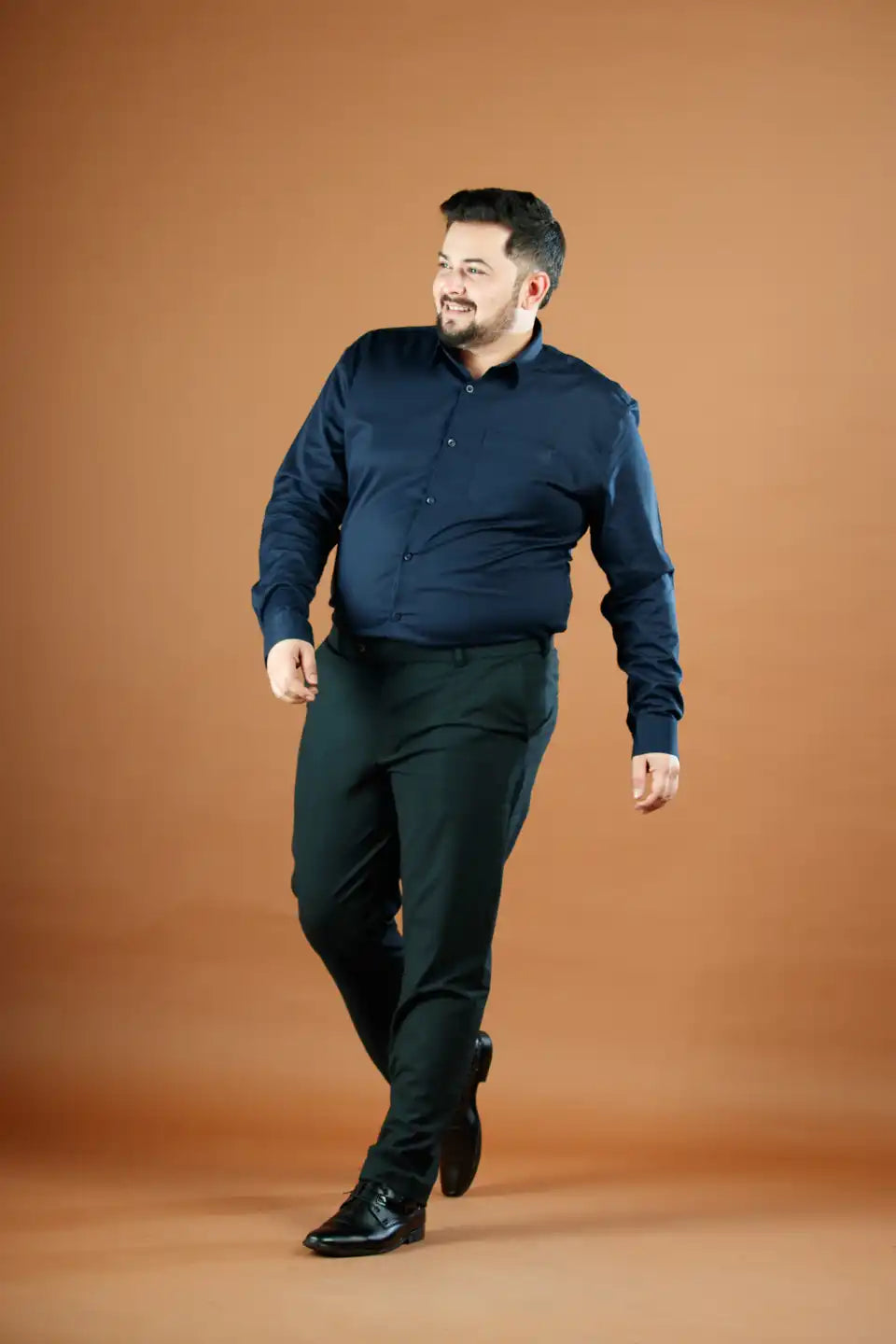 Men’s premium Army Green Flexiplus Block Checks Pants - Lifestyle view