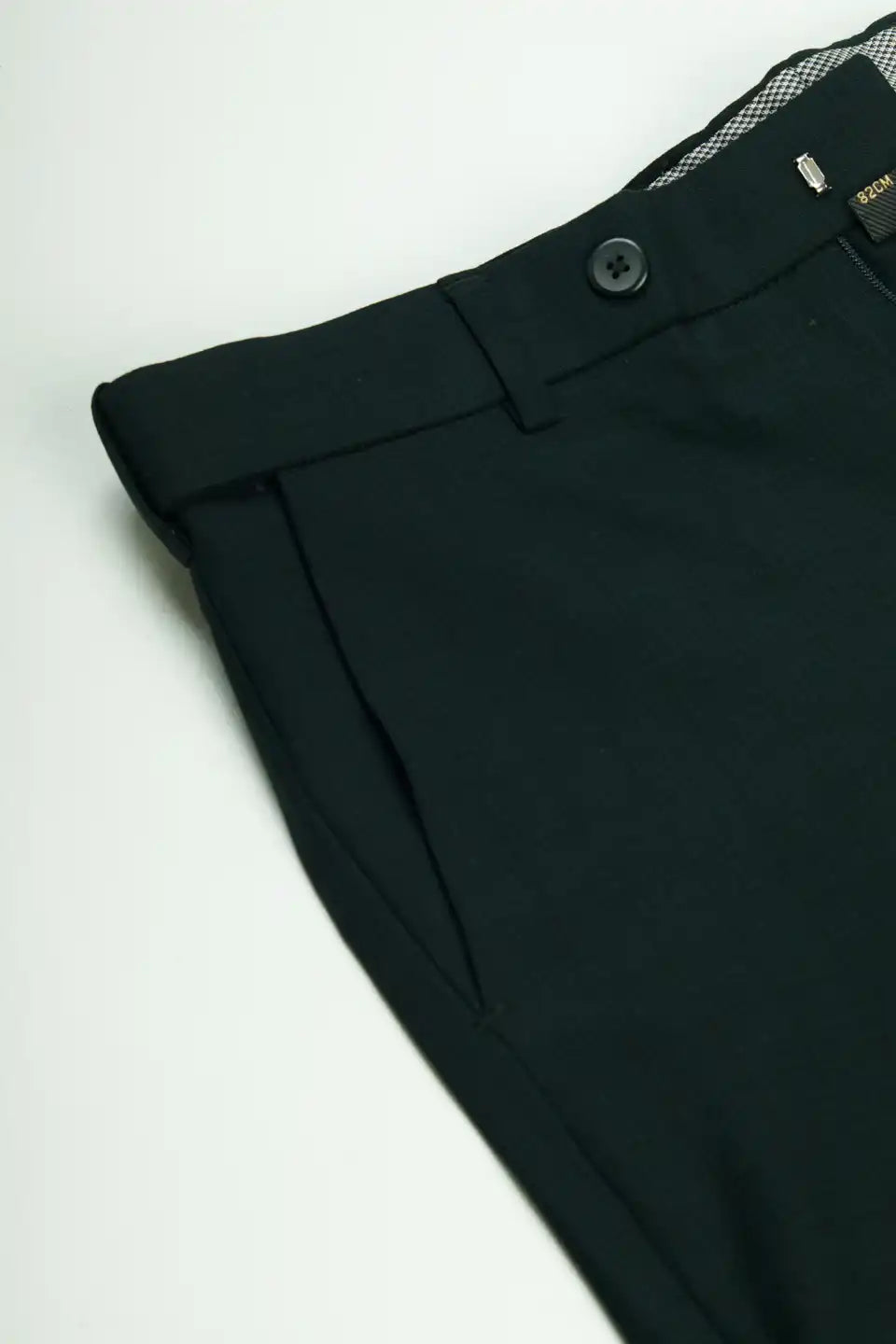 Men’s premium Army Green Flexiplus Block Checks Pants - Close view