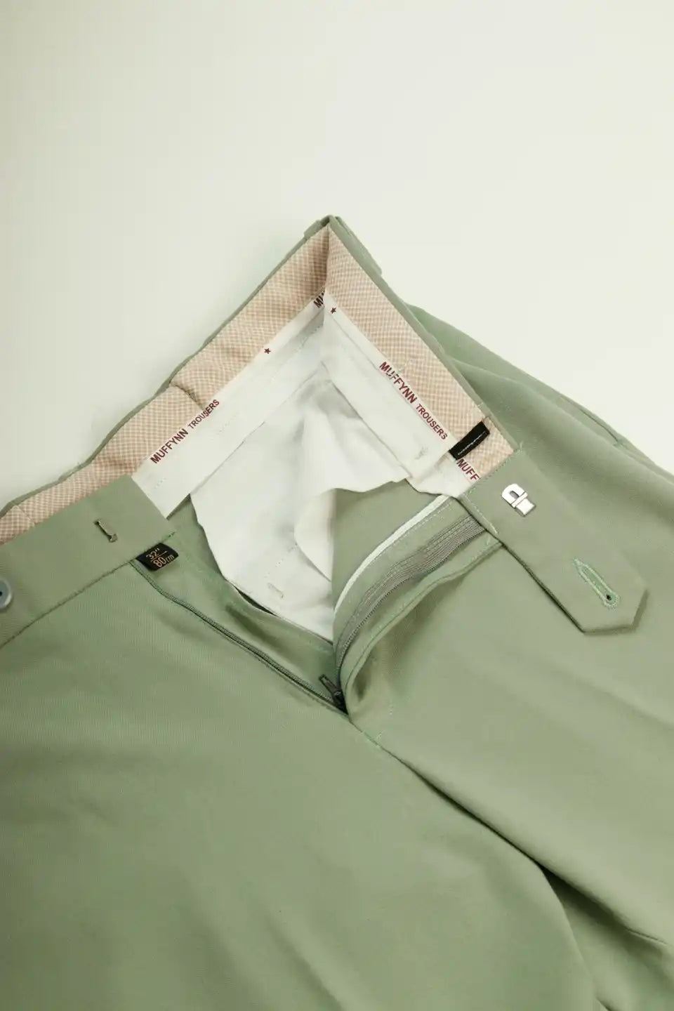 Men’s premium Ice Green FlexiPlus Straight Fit Pant - Fabric view