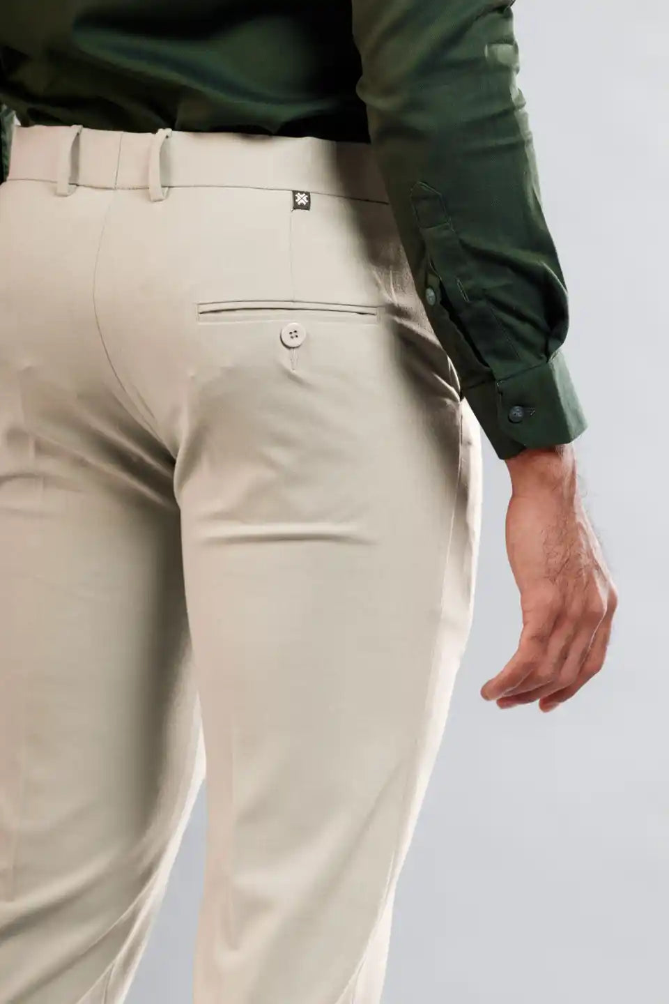 Men’s premium White Dove FlexiPlus Straight Fit Pant - Back view