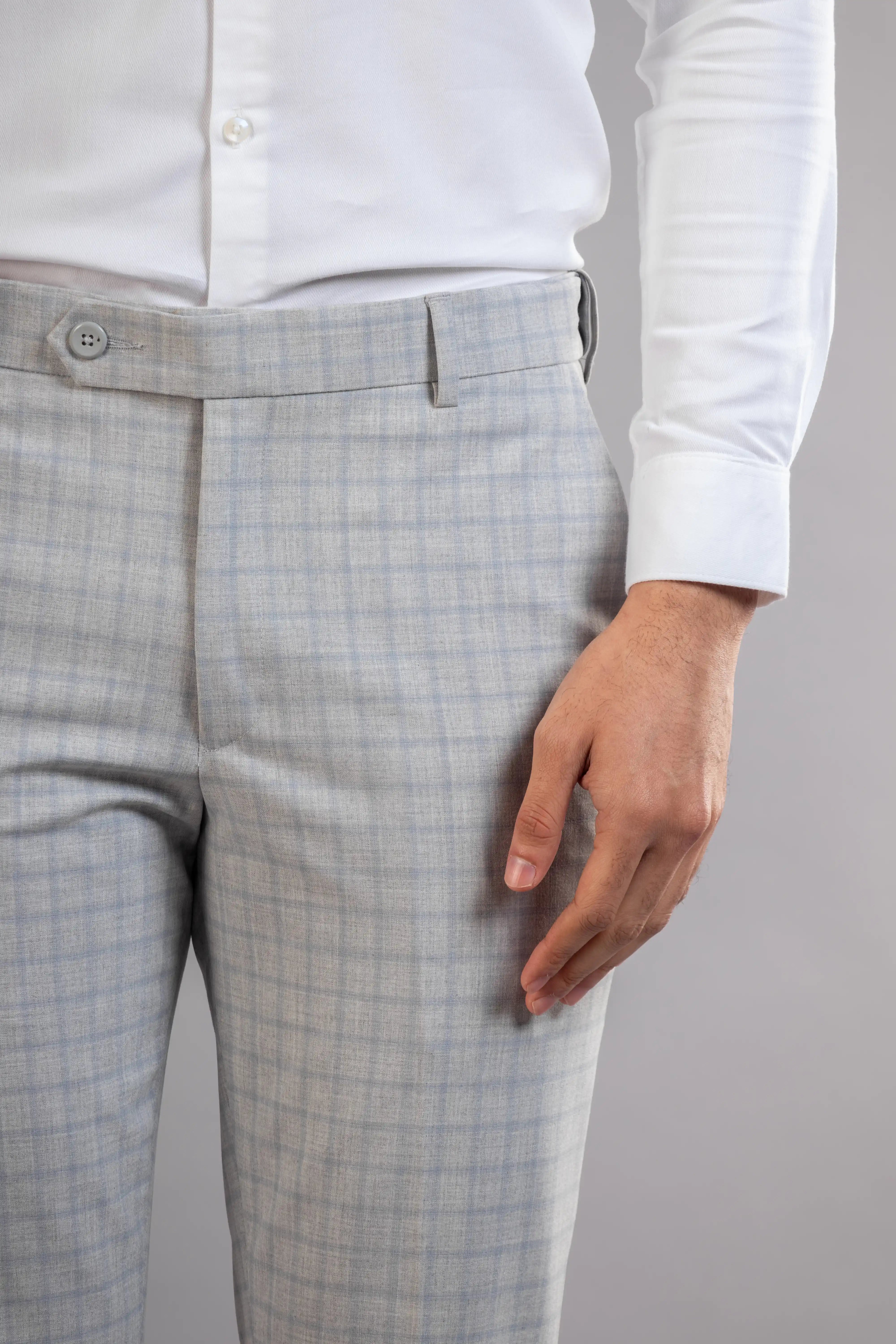 Men’s premium Ash Flexiplus Vista Checks - Front view