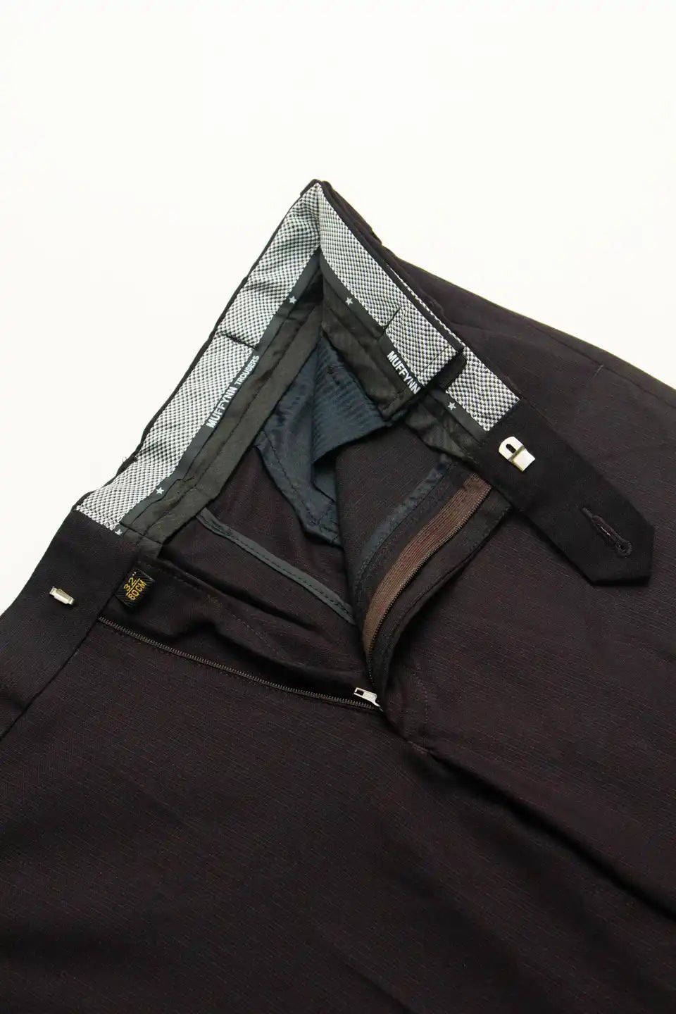 Men’s premium Dark Wine Flexiwaist Mild Lining Trousers for Men - Fabric view