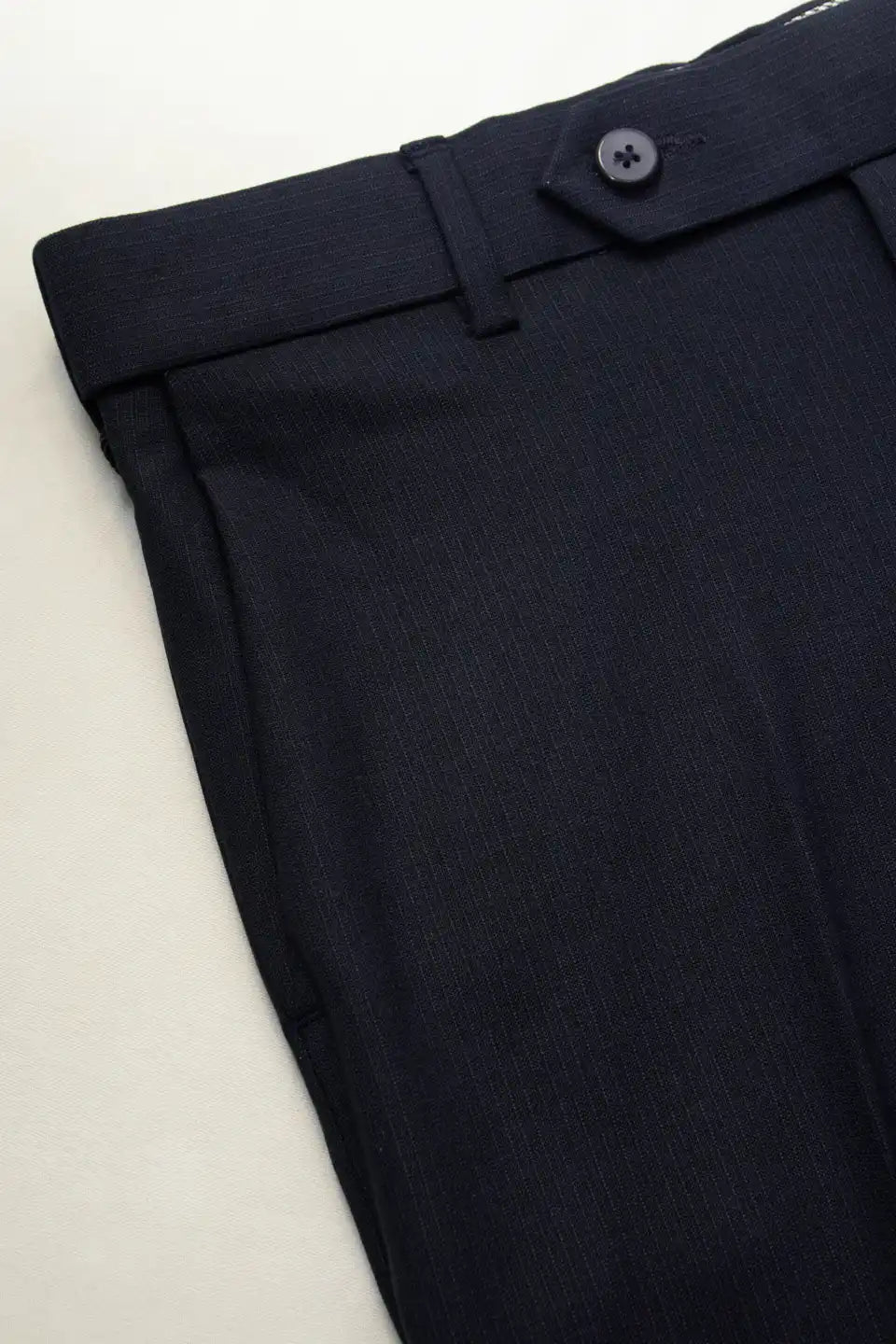 Men’s premium Ink Blue Flexiwaist Mild Lining Trousers for Men - Close view