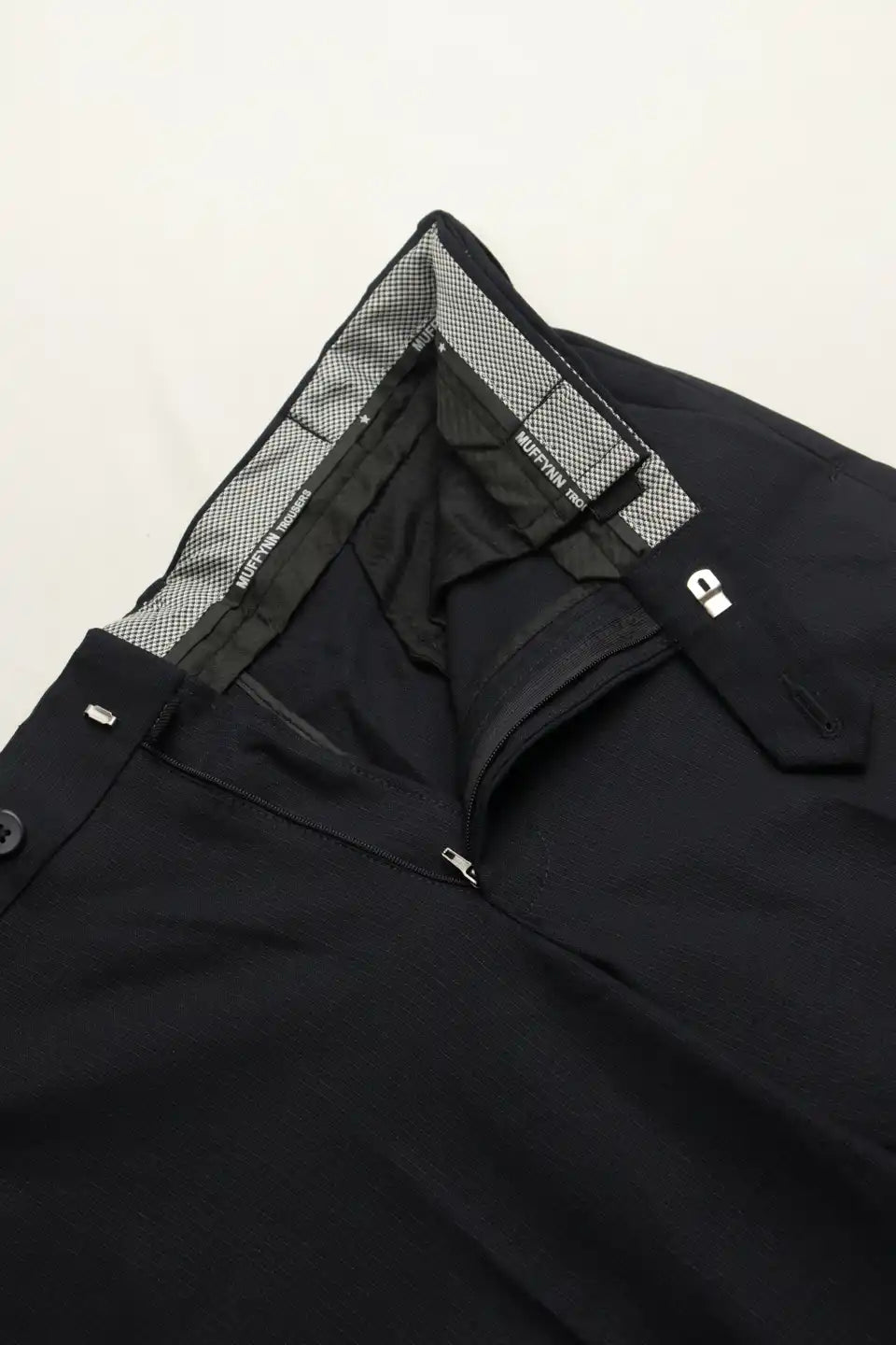 Men’s premium Black Flexiwaist Mild Lining Trousers for Men - Fabric view