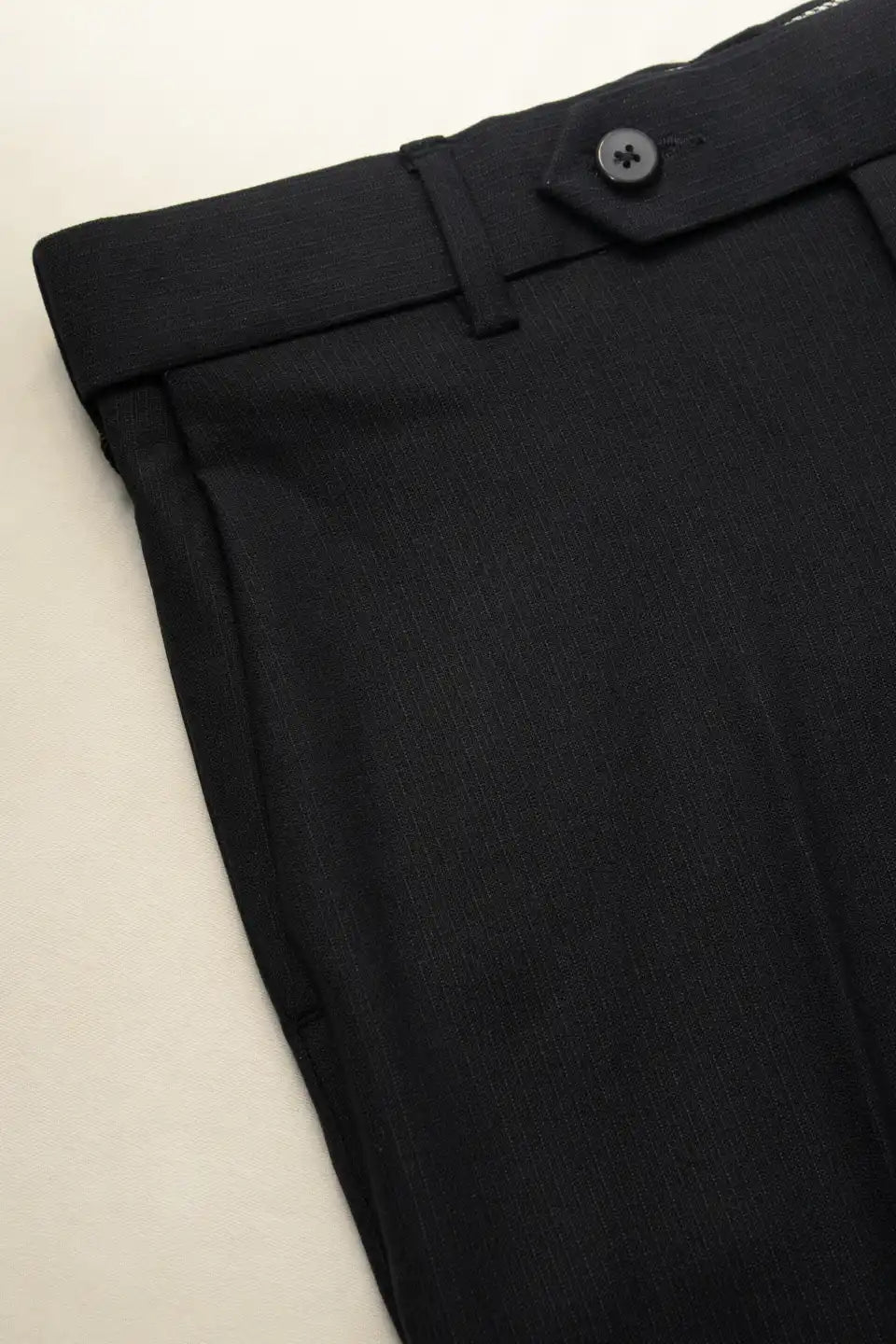 Men’s premium Black Flexiwaist Mild Lining Trousers for Men - Close view