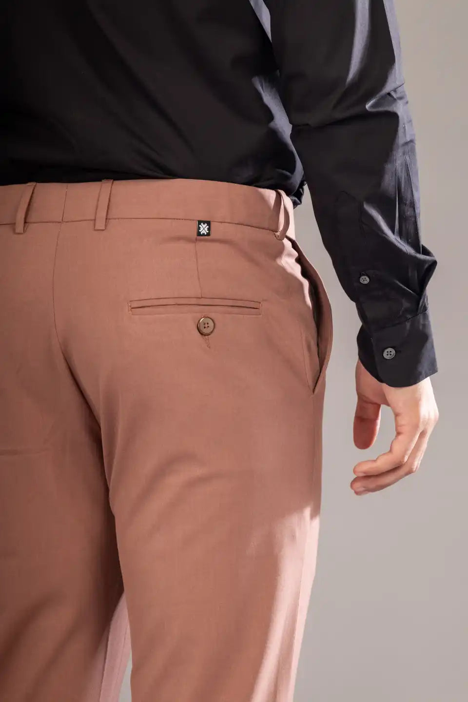 Men’s premium Chestnut Flexiwaist Stretchable Pants for Men – Back view