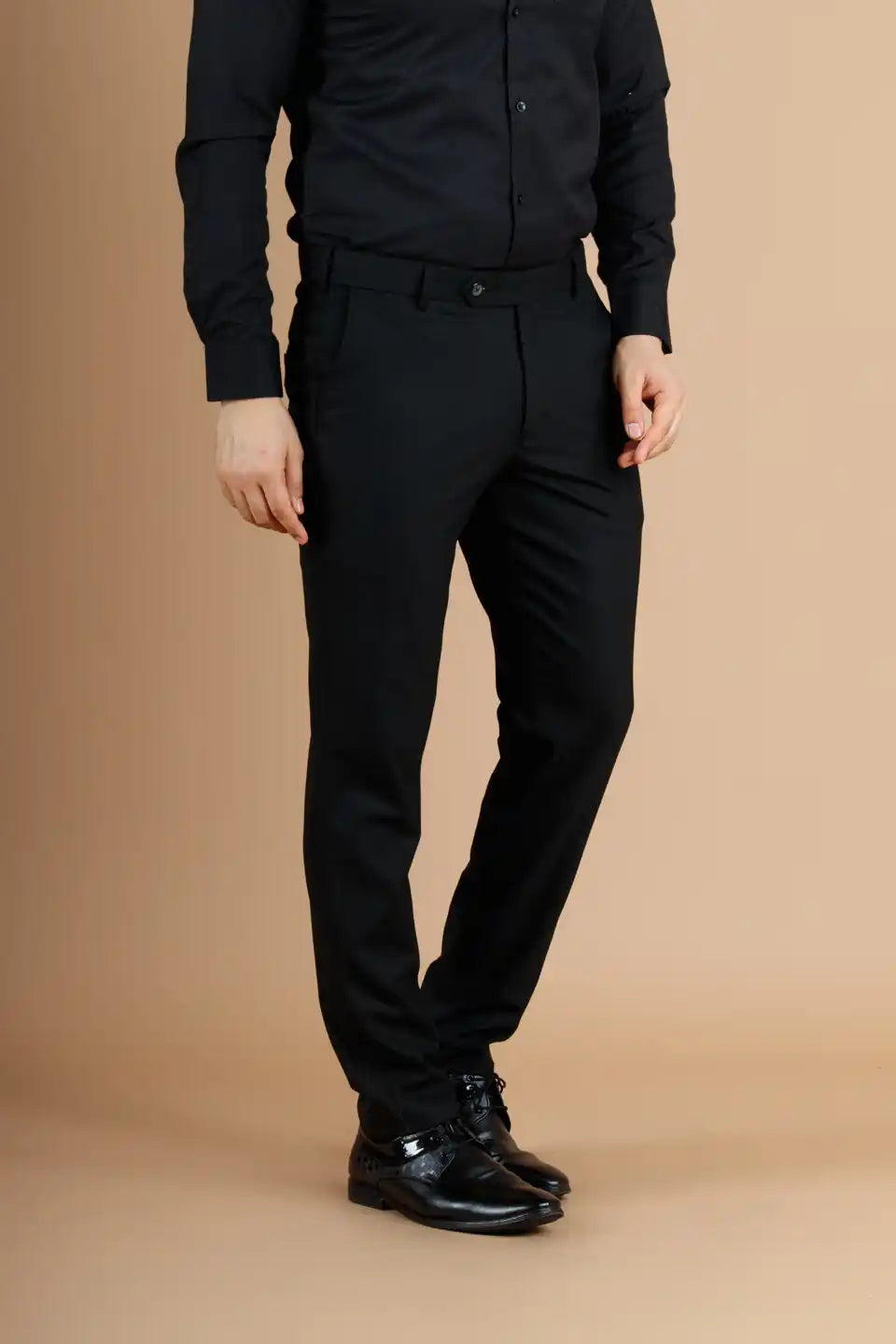 Men’s premium Bison Warp Checks Flexiwaist Pants – Front view