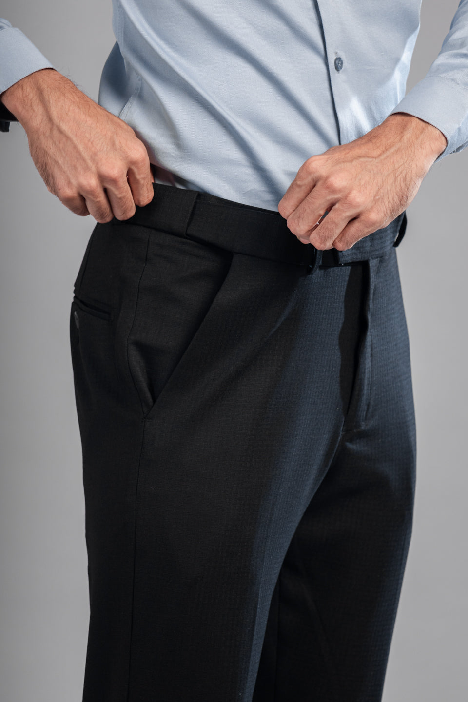 Men’s premium Bison Warp Checks Flexiwaist Pants – Side view