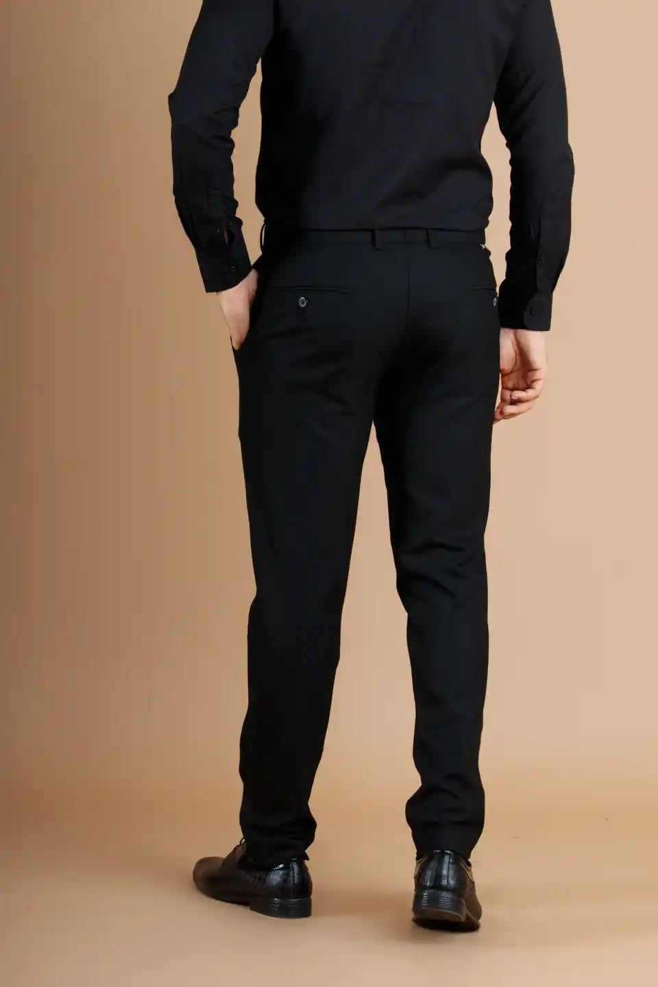 Men’s premium Bison Warp Checks Flexiwaist Pants – Back view