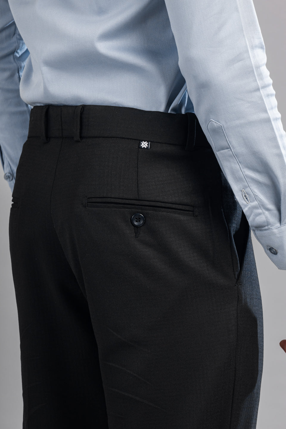 Men’s premium Bison Warp Checks Flexiwaist Pants – Back view