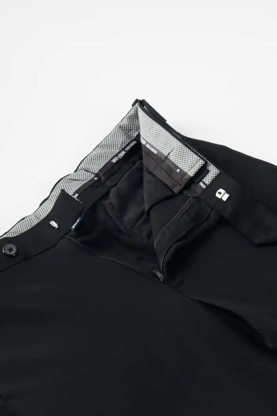 Men’s premium Bison Warp Checks Flexiwaist Pants – Fabric view