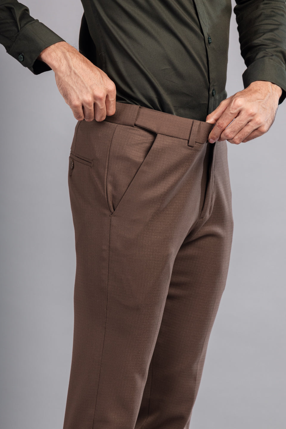 Men’s premium Gazelle Warp Checks Flexiwaist Pants – Side View