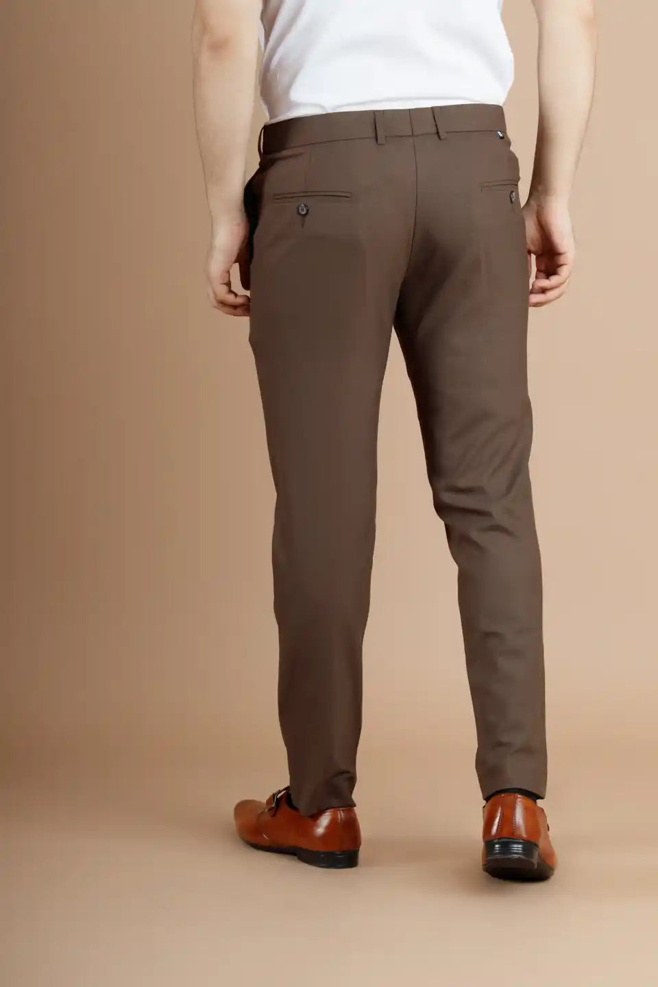 Men’s premium Gazelle Warp Checks Flexiwaist Pants – Back view