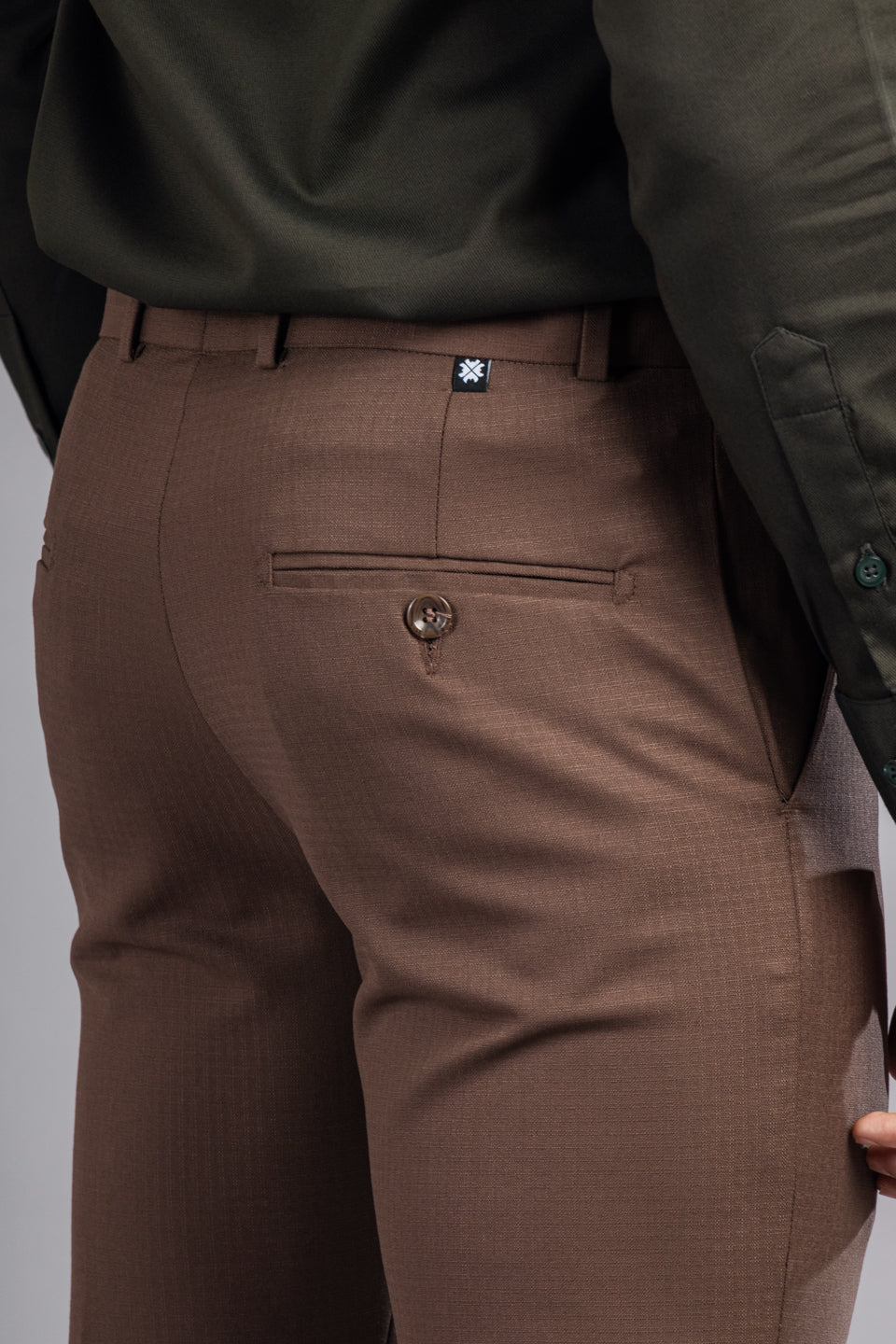 Men’s premium Gazelle Warp Checks Flexiwaist Pants – Back View
