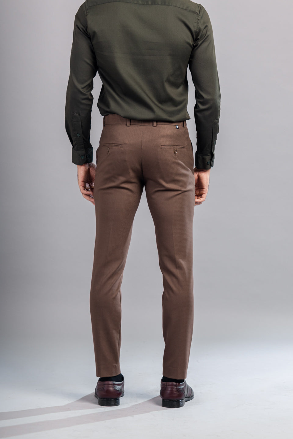 Men’s premium Gazelle Warp Checks Flexiwaist Pants – Back View