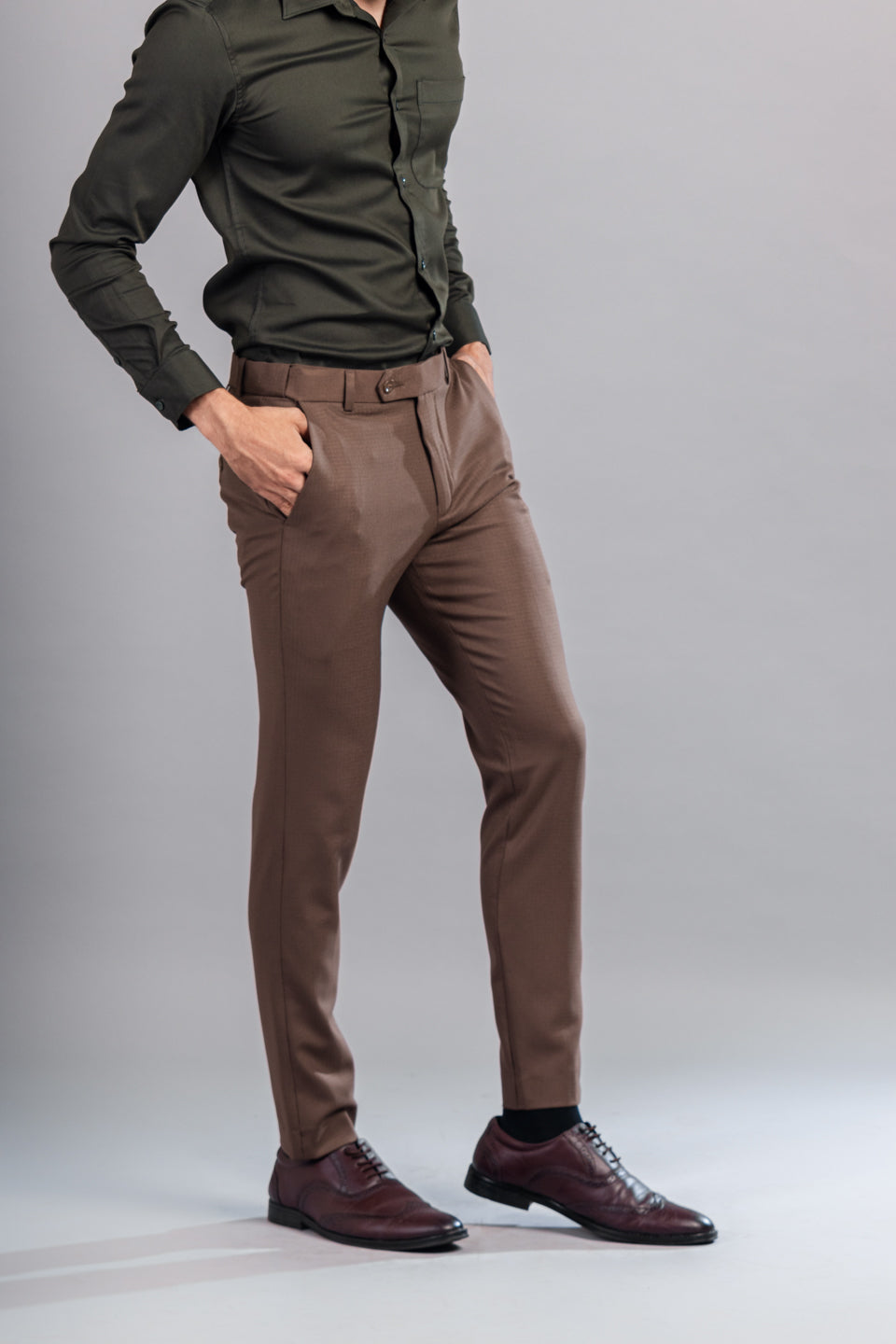 Men’s premium Gazelle Warp Checks Flexiwaist Pants – Side View