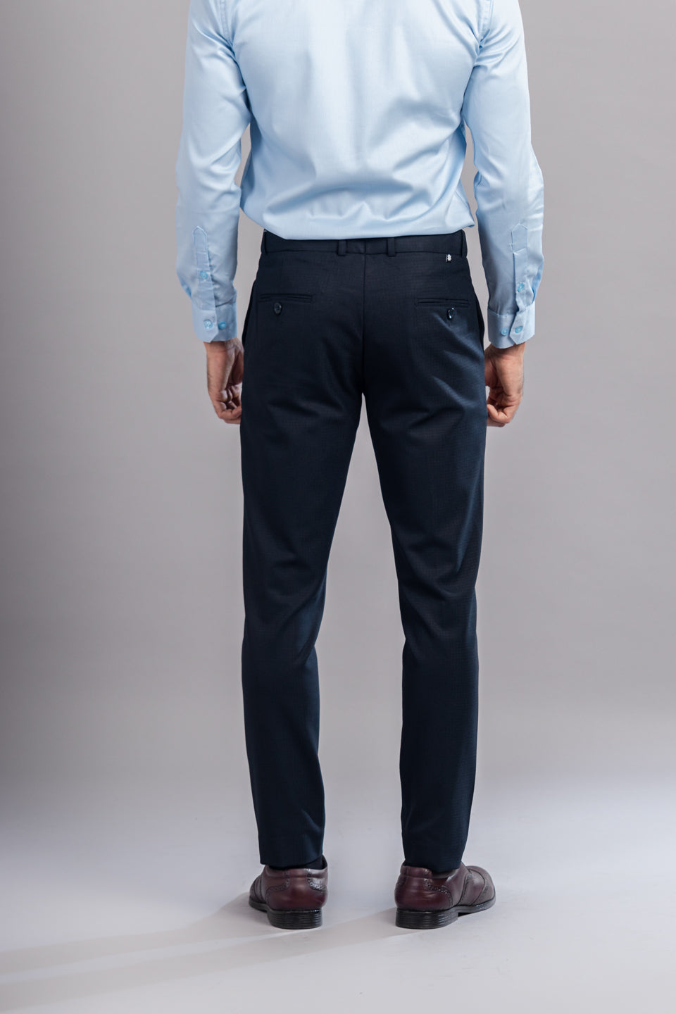 Warp Checks Flexiwaist Pants Iguana- Back view