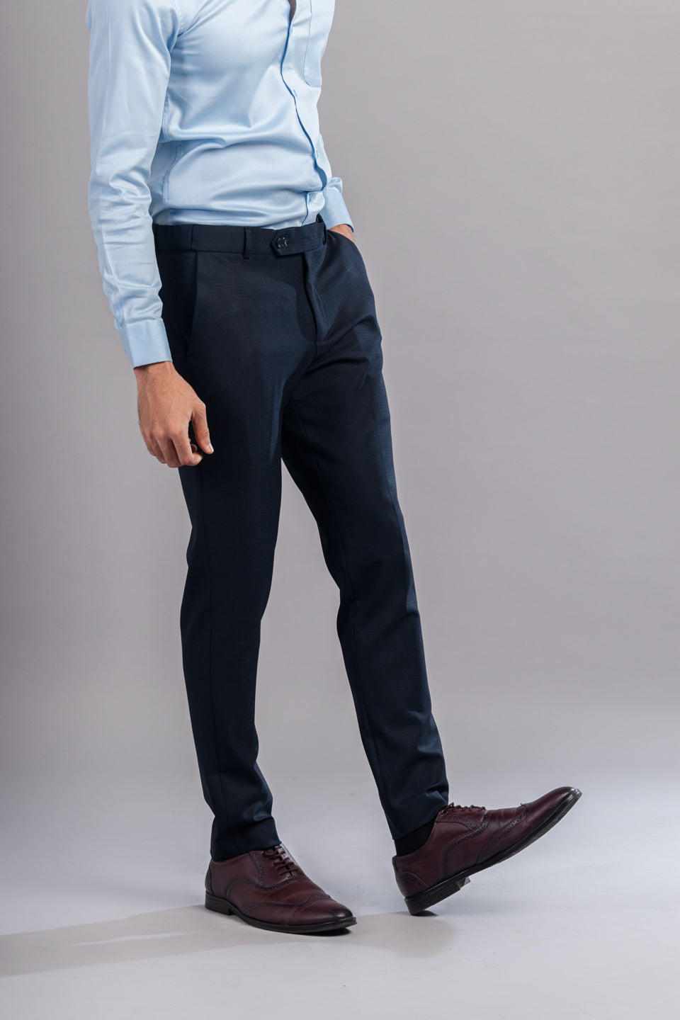 Warp Checks Flexiwaist Pants Iguana- Side view