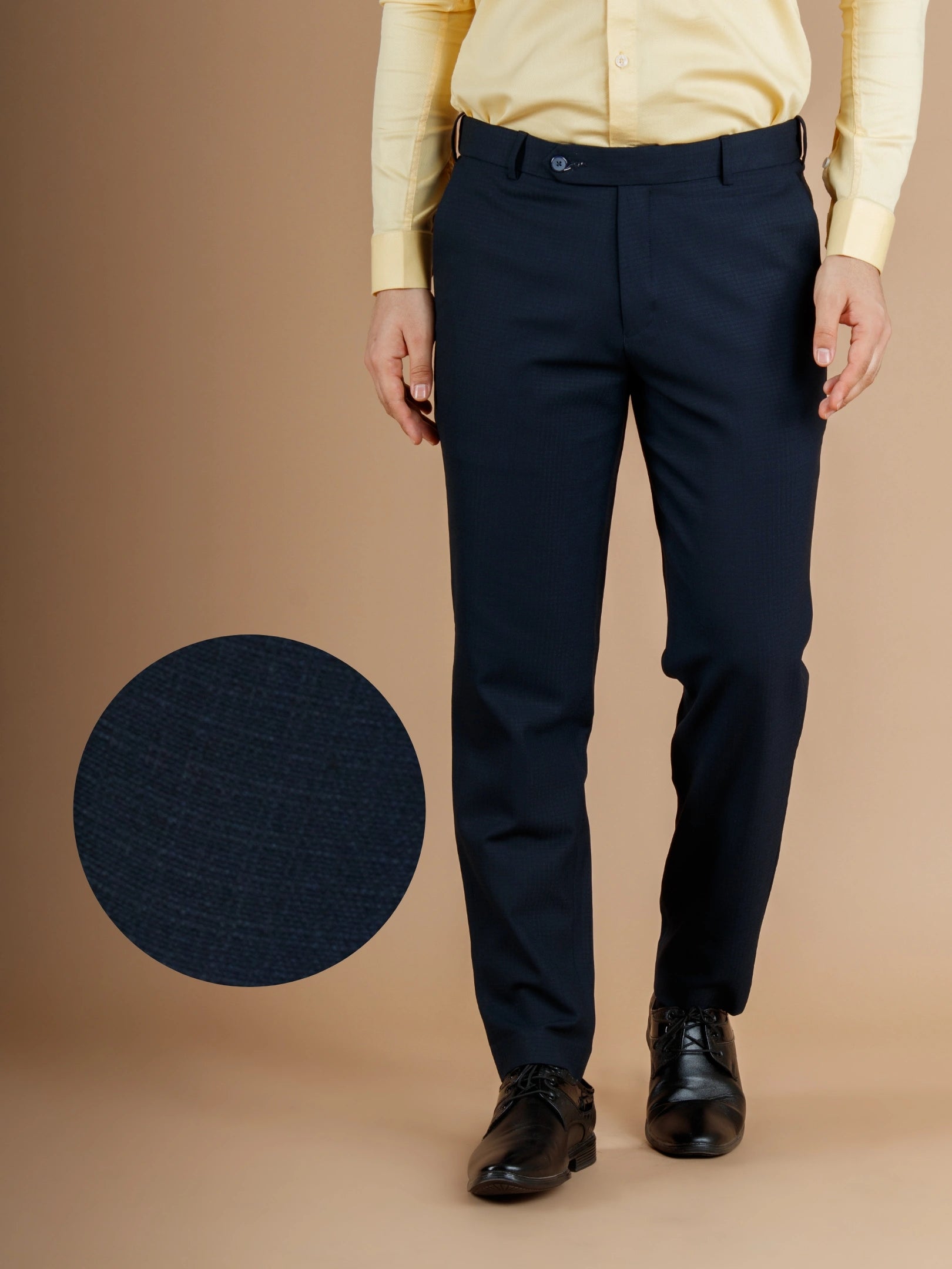 Warp Checks Flexiwaist Pants Iguana- Fabric view